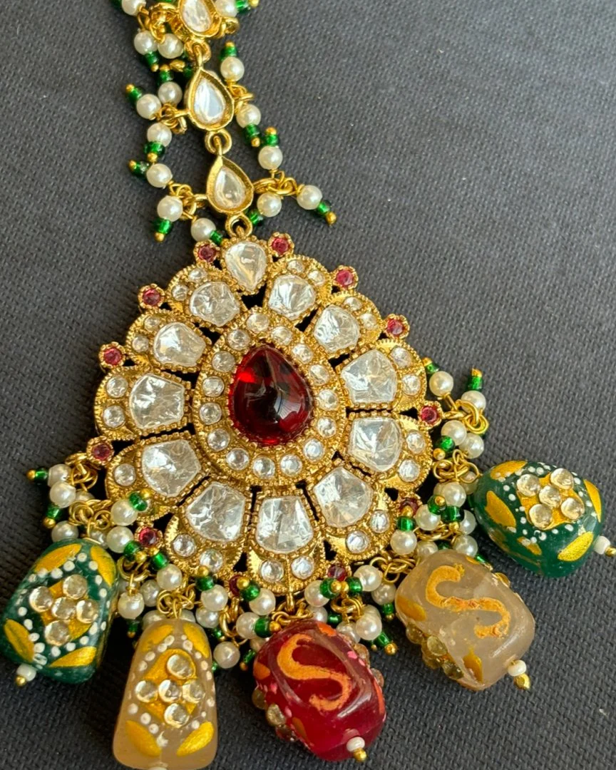 Noor-e-Rang Bridal Gemstone Set- 1 pc only - Image 5