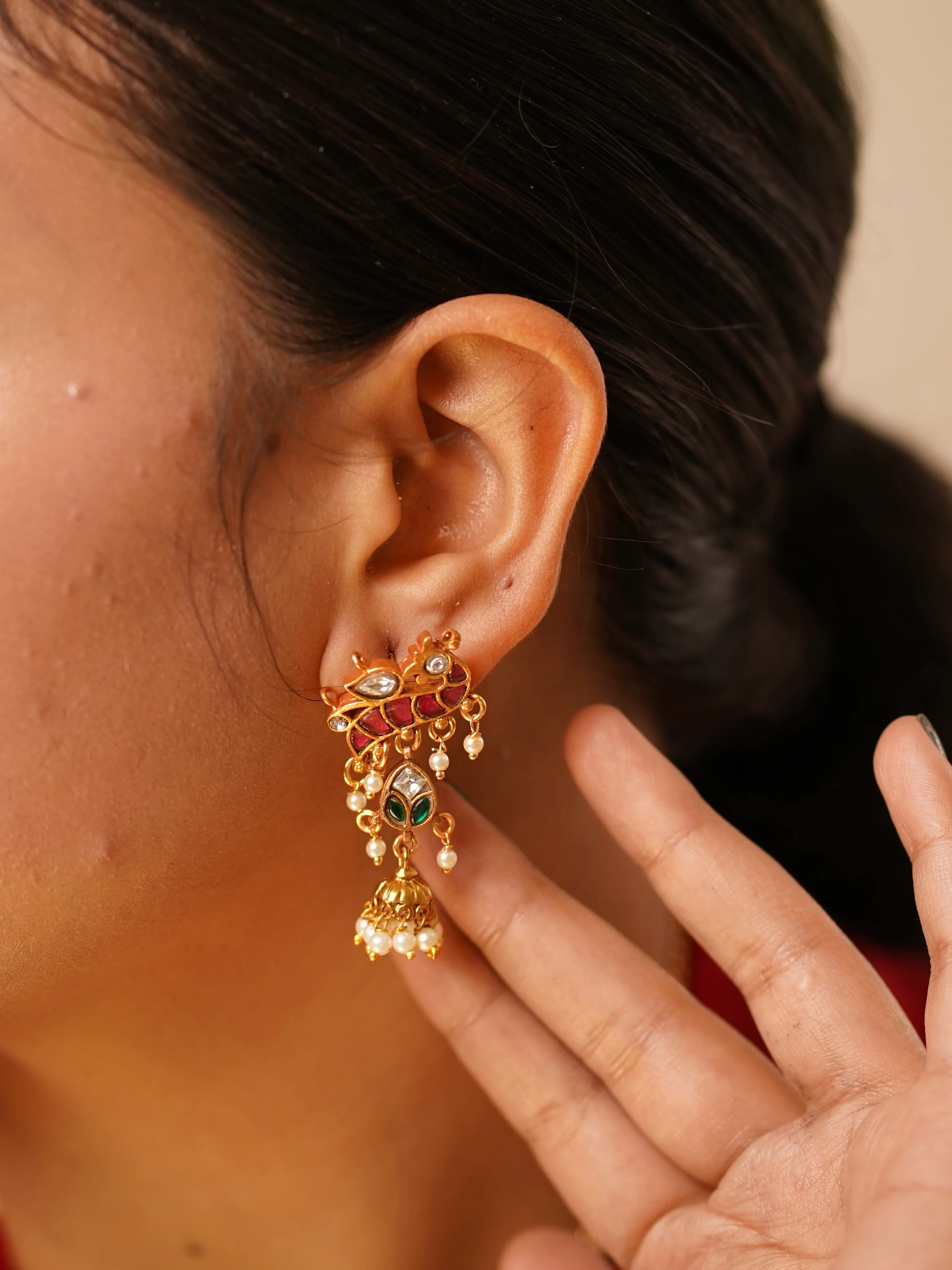 Noor Leaf Royale Necklace Set - Image 3