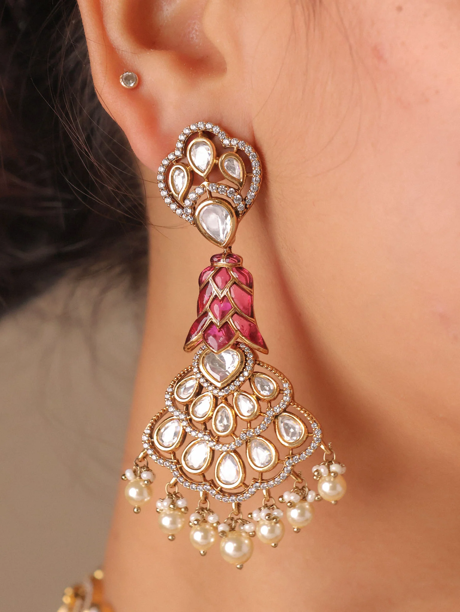 Noor Mahal Polki Bridal Set - Image 3