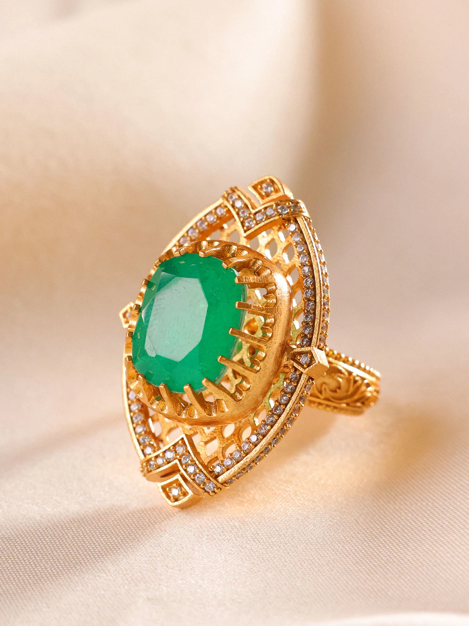 Noor Moissanite Statement Ring - Image 2
