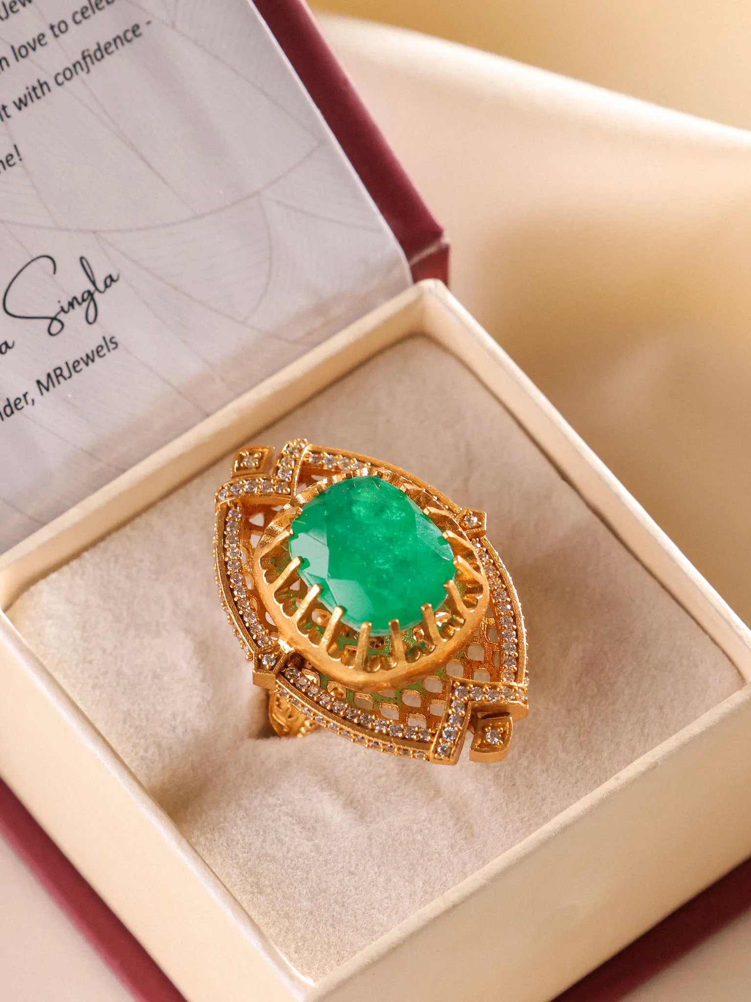 Noor Moissanite Statement Ring - Image 3