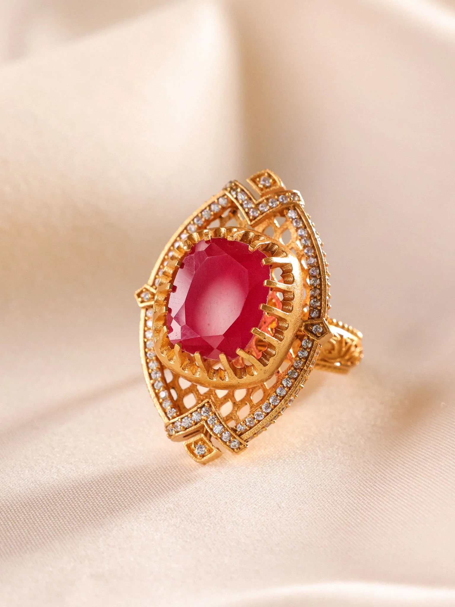 Noor Moissanite Statement Ring - Image 5