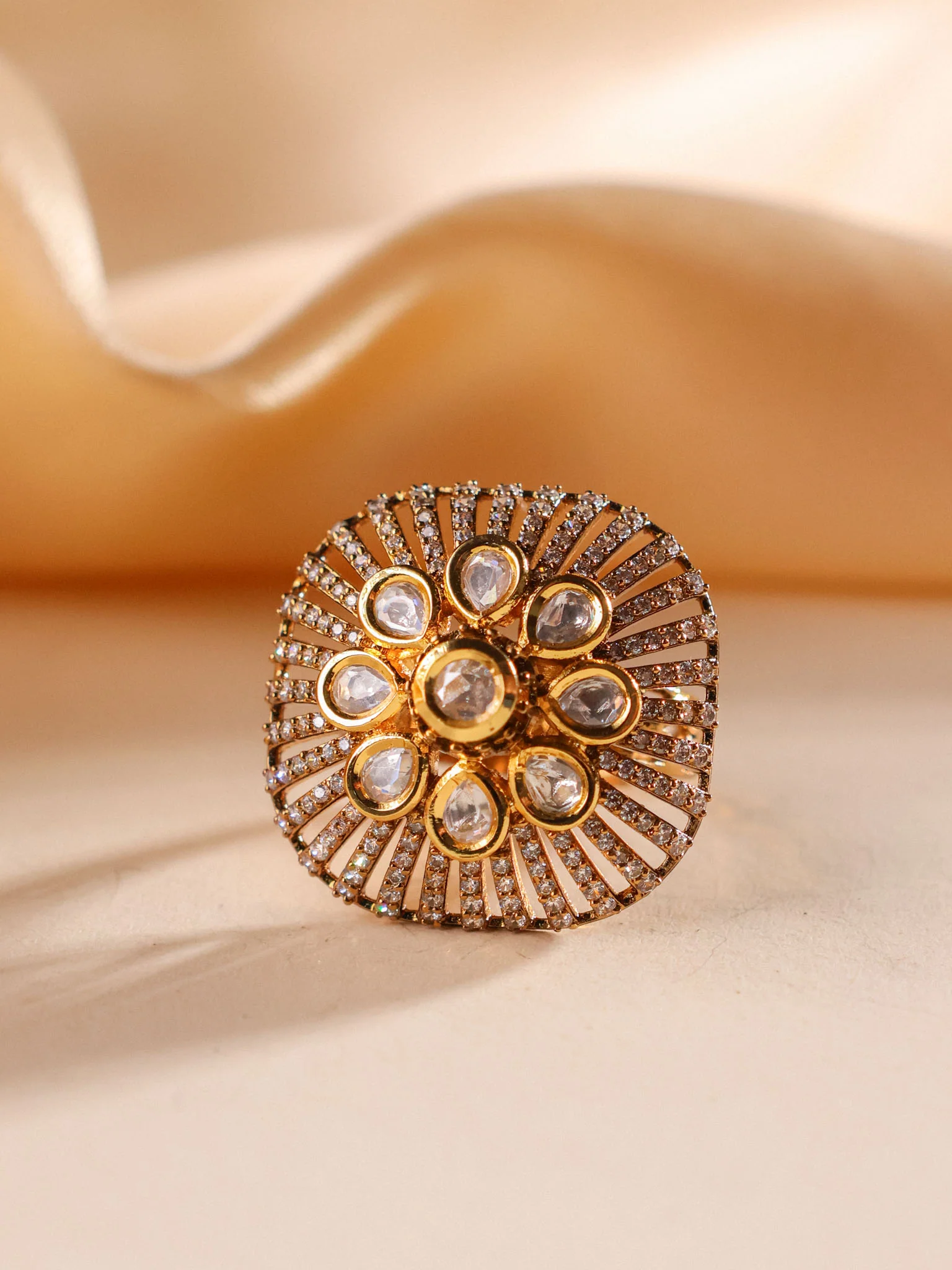 Noor Polki Statement Ring - Image 2