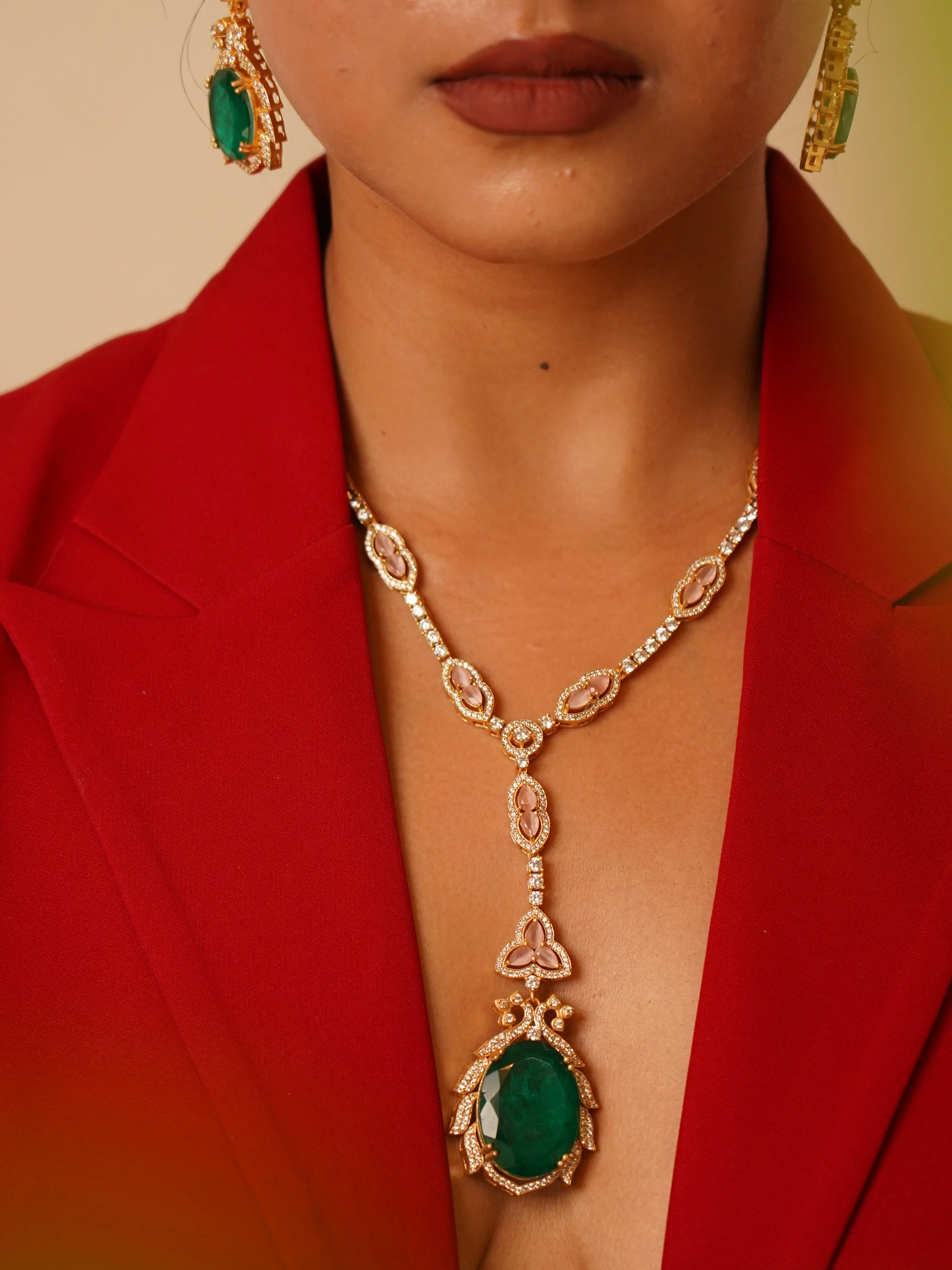 Noorie Statement Necklace Set - Image 2