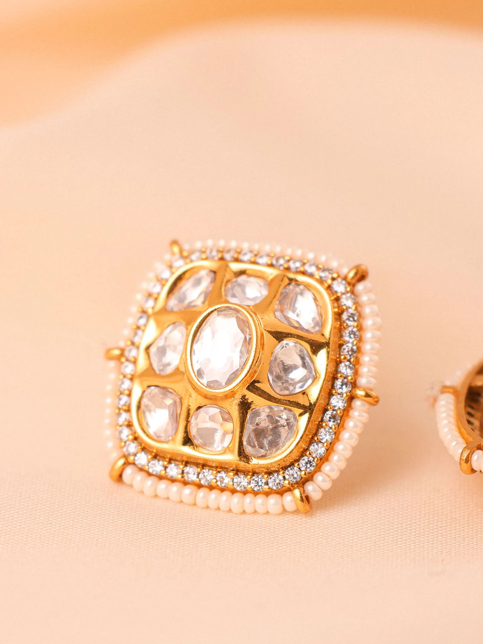 Noorva Kundan Polki Studs - Image 3