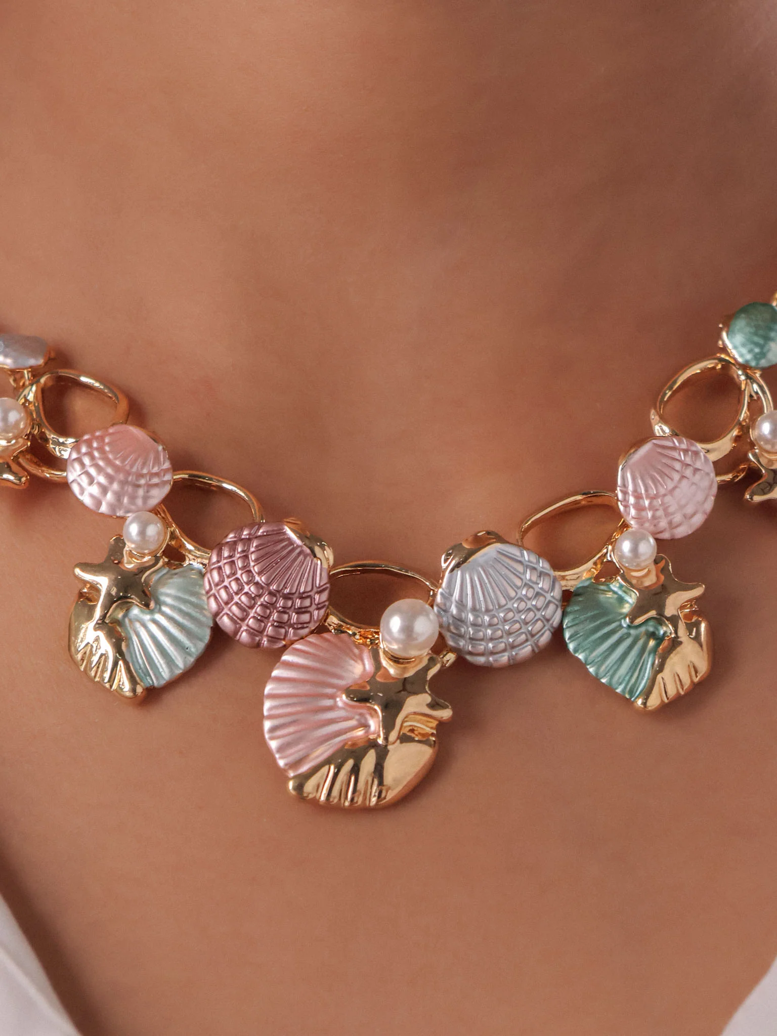 Oceanic Charm Shell Necklace Set - Image 3