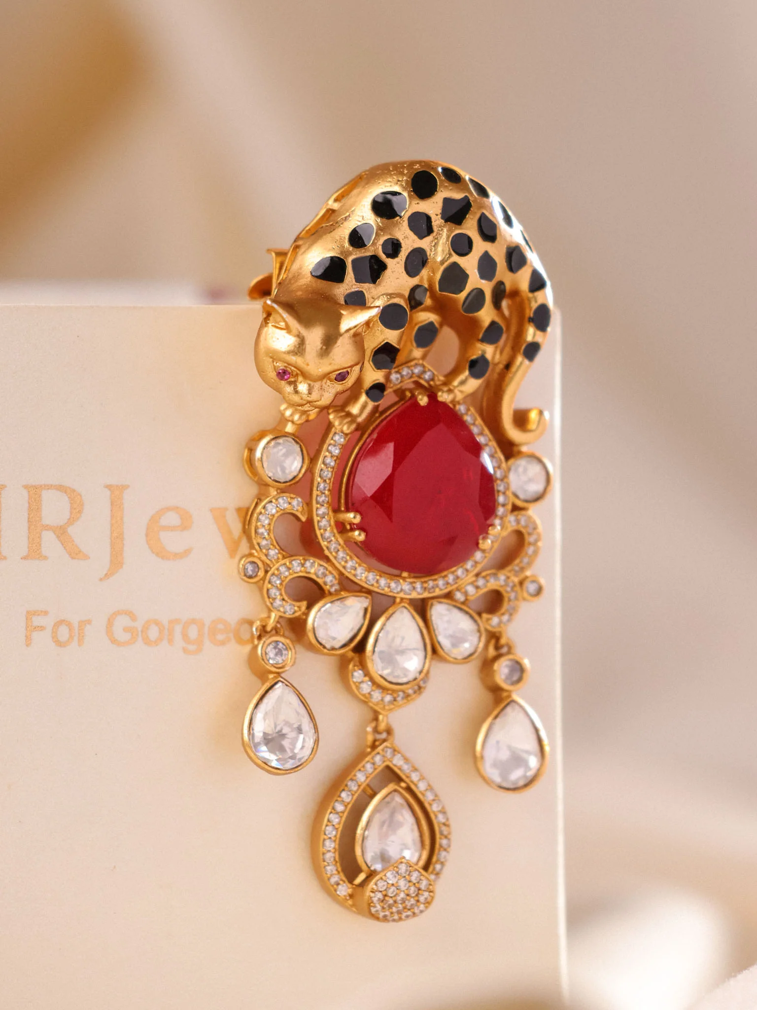 Panther Royale Gemstone Brooch