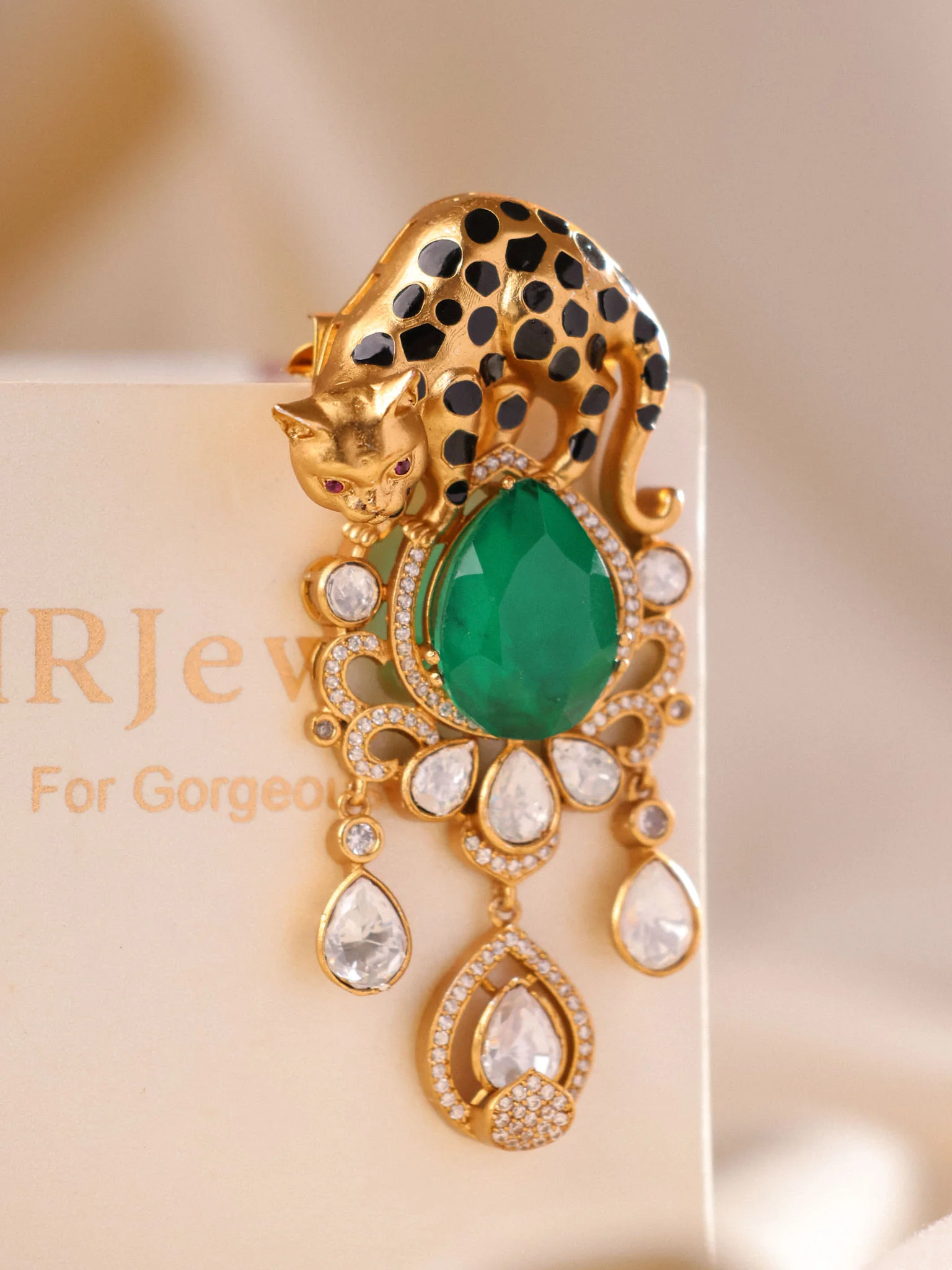 Panther Royale Gemstone Brooch - Image 2