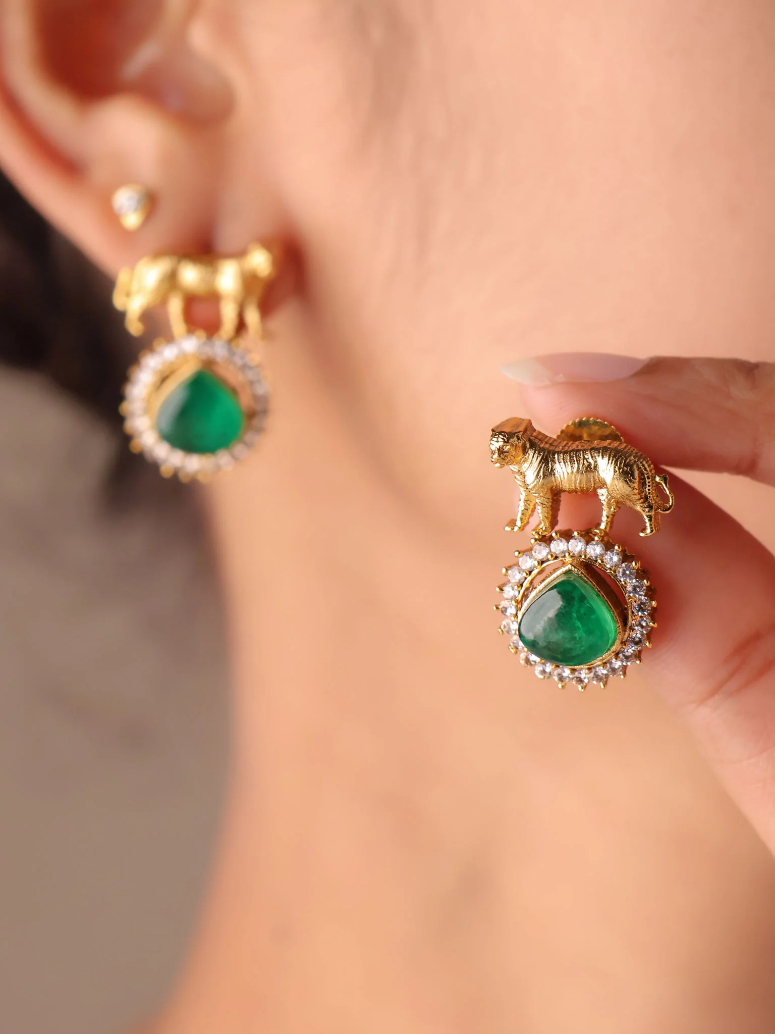 Panther Teardrop Earrings