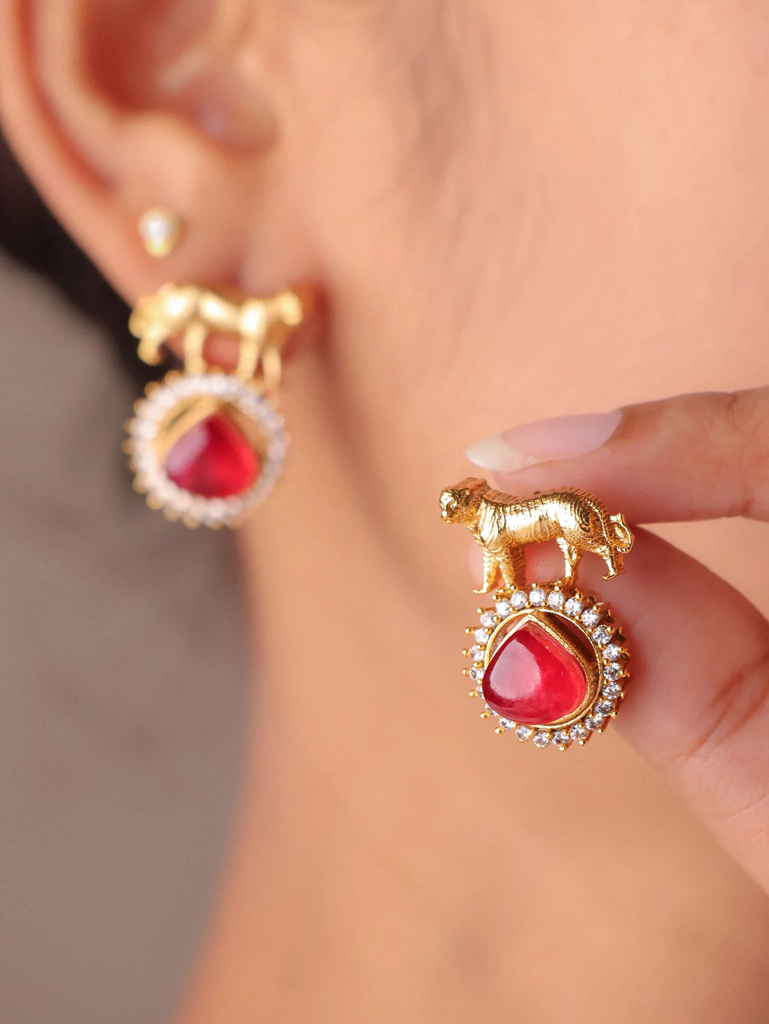 Panther Teardrop Earrings - Image 5