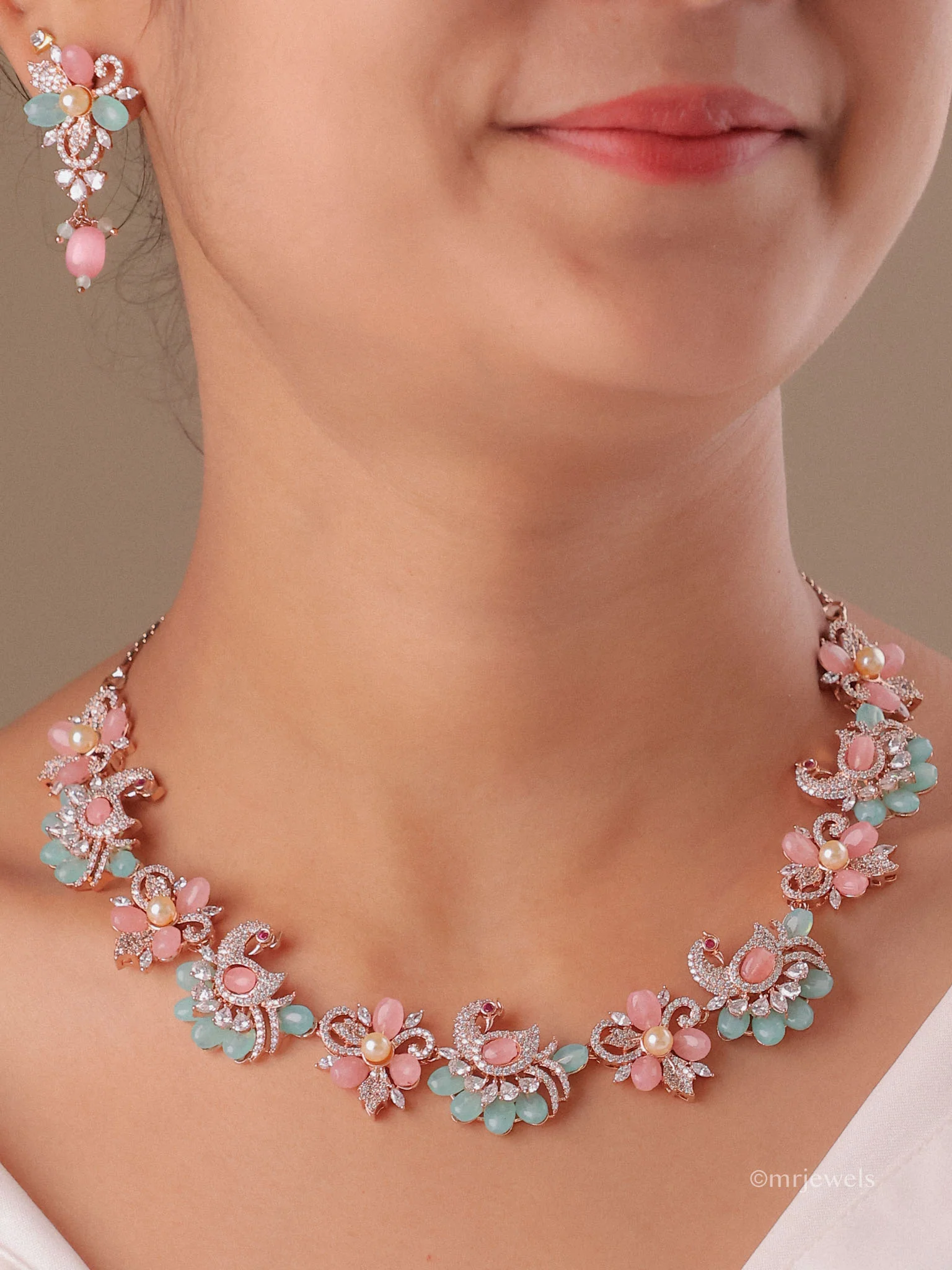 Pastel Blossom Necklace Set