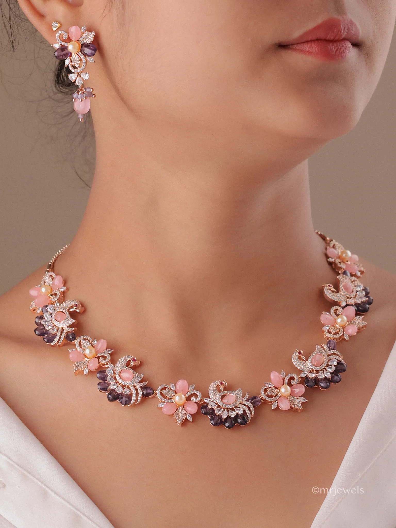 Pastel Blossom Necklace Set - Image 5