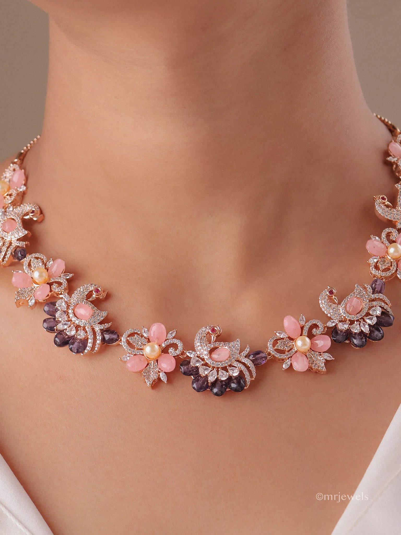 Pastel Blossom Necklace Set - Image 6
