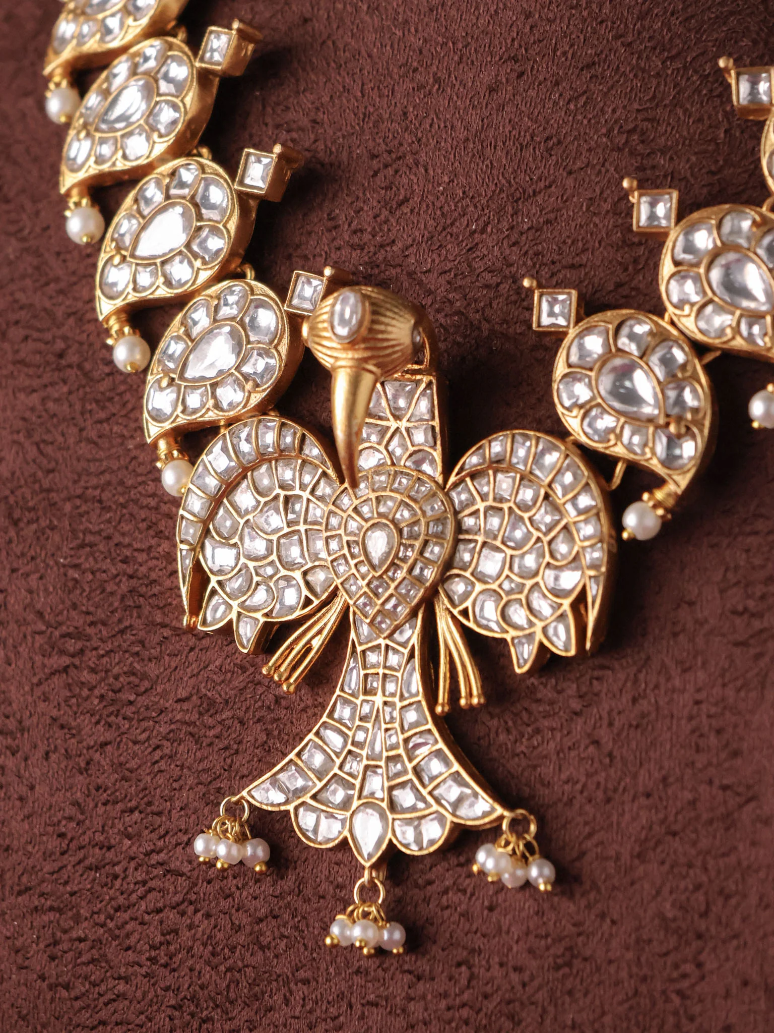 Peacock Moissanite Necklace Set - Image 4