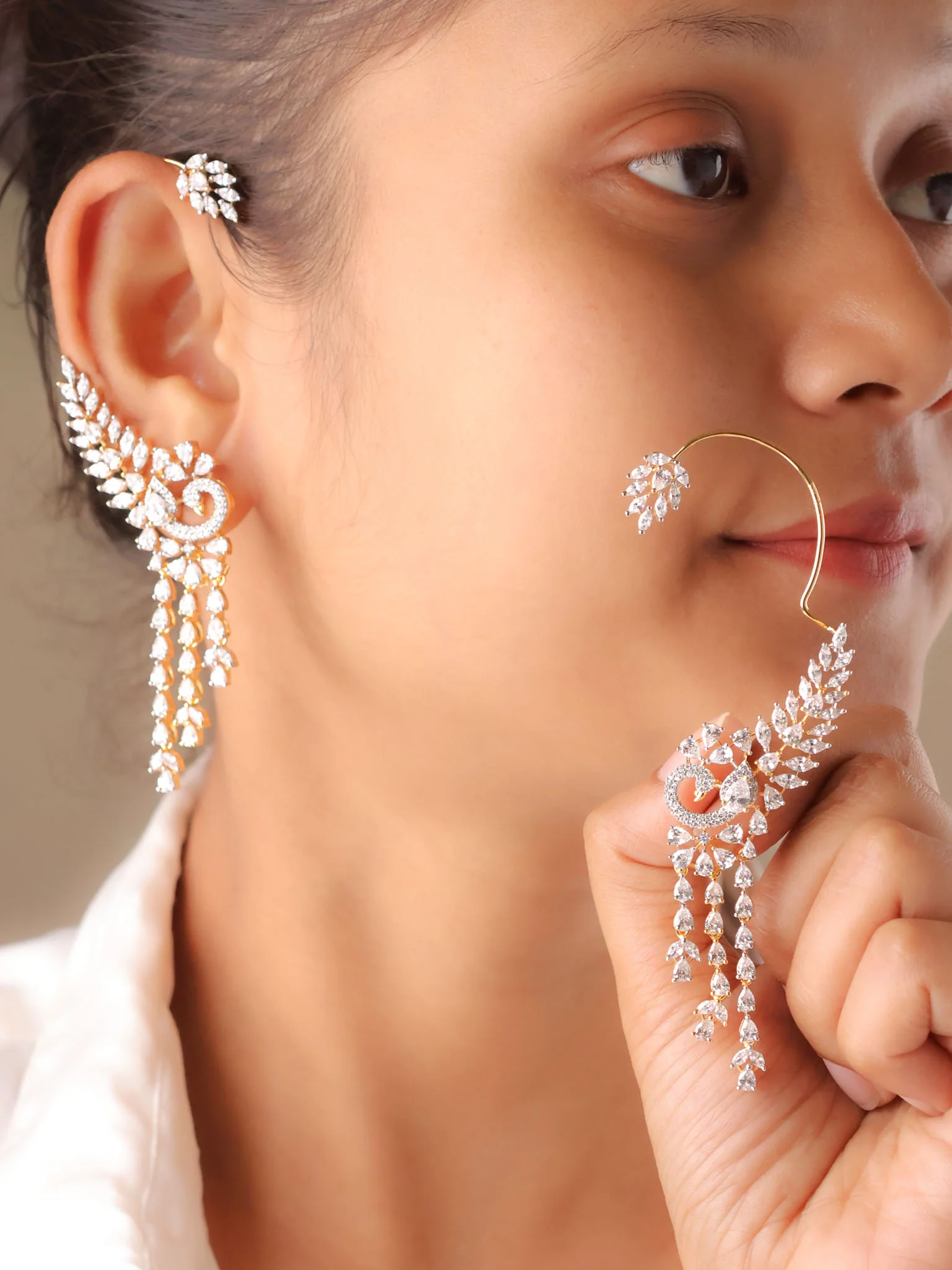 Peacock Statement EarCuff - Image 2