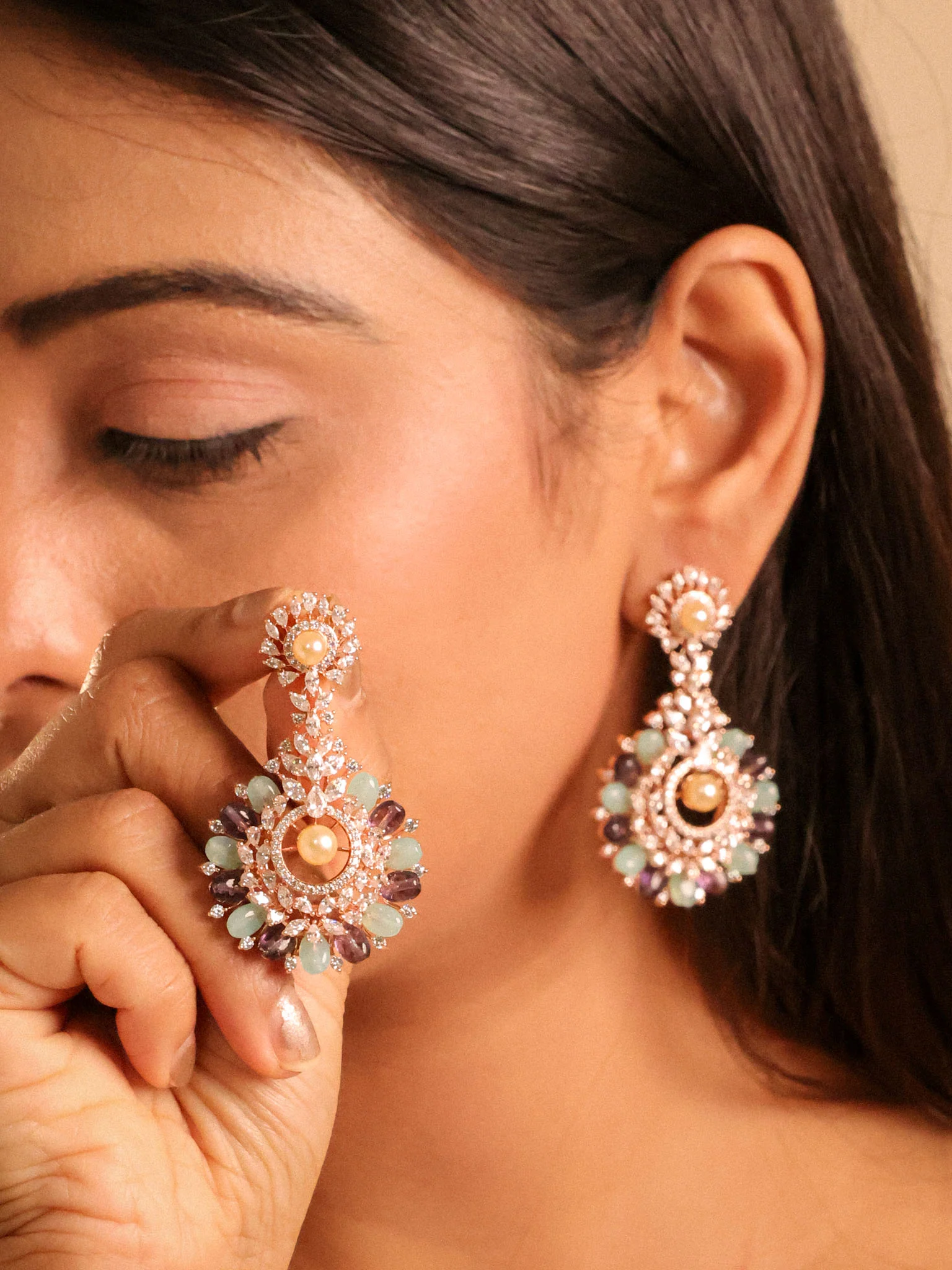 Pearl Beaded Danglers