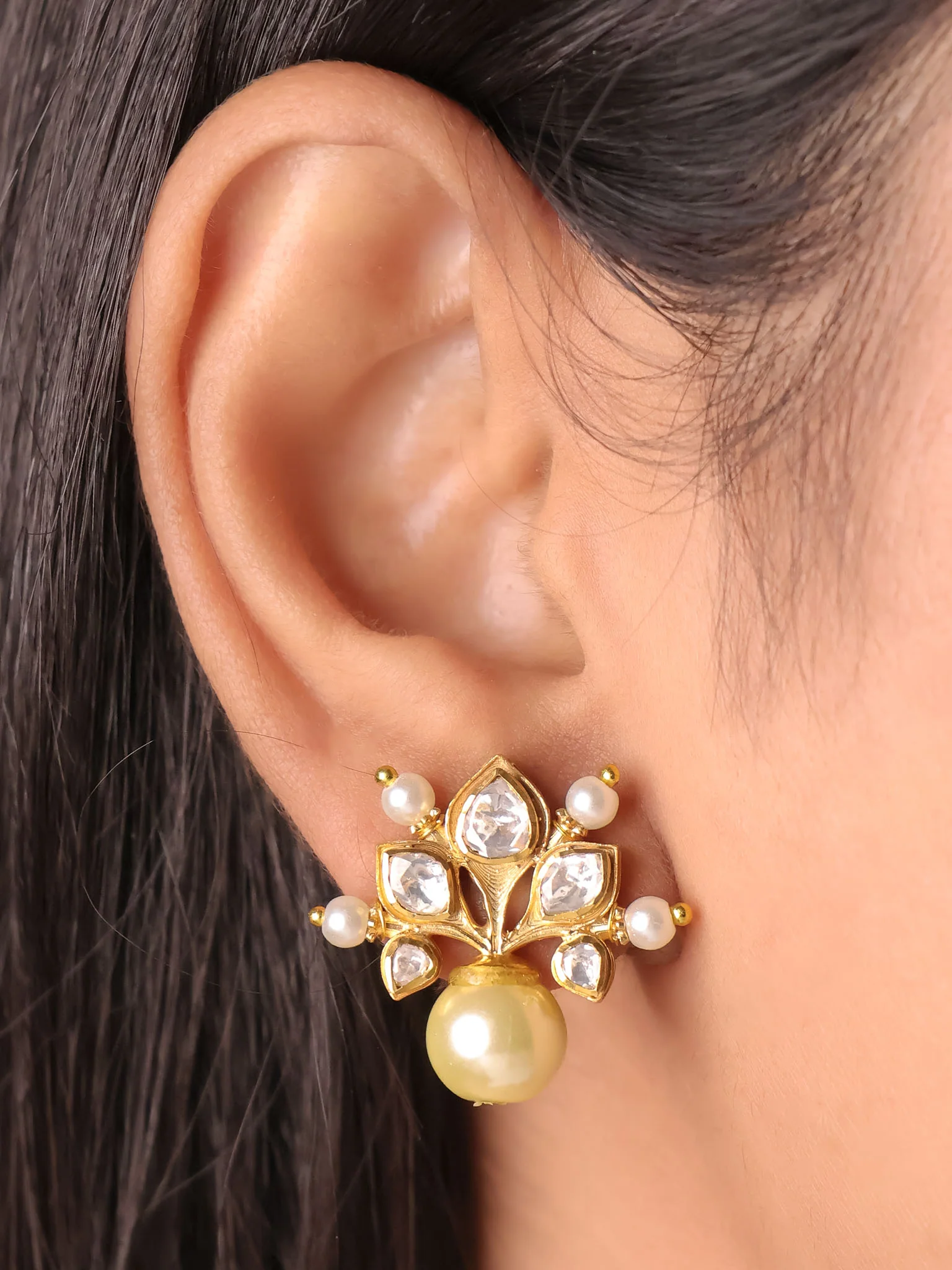 Pearl kundan Studs - Image 2