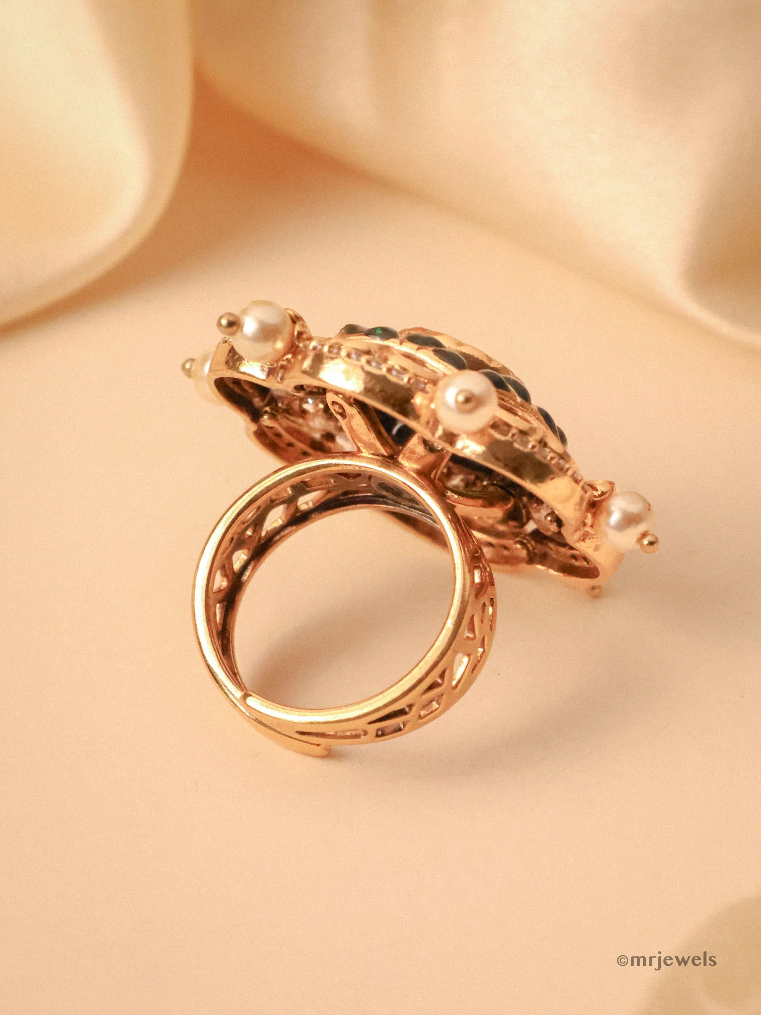Pearl Polki Ring - Image 3