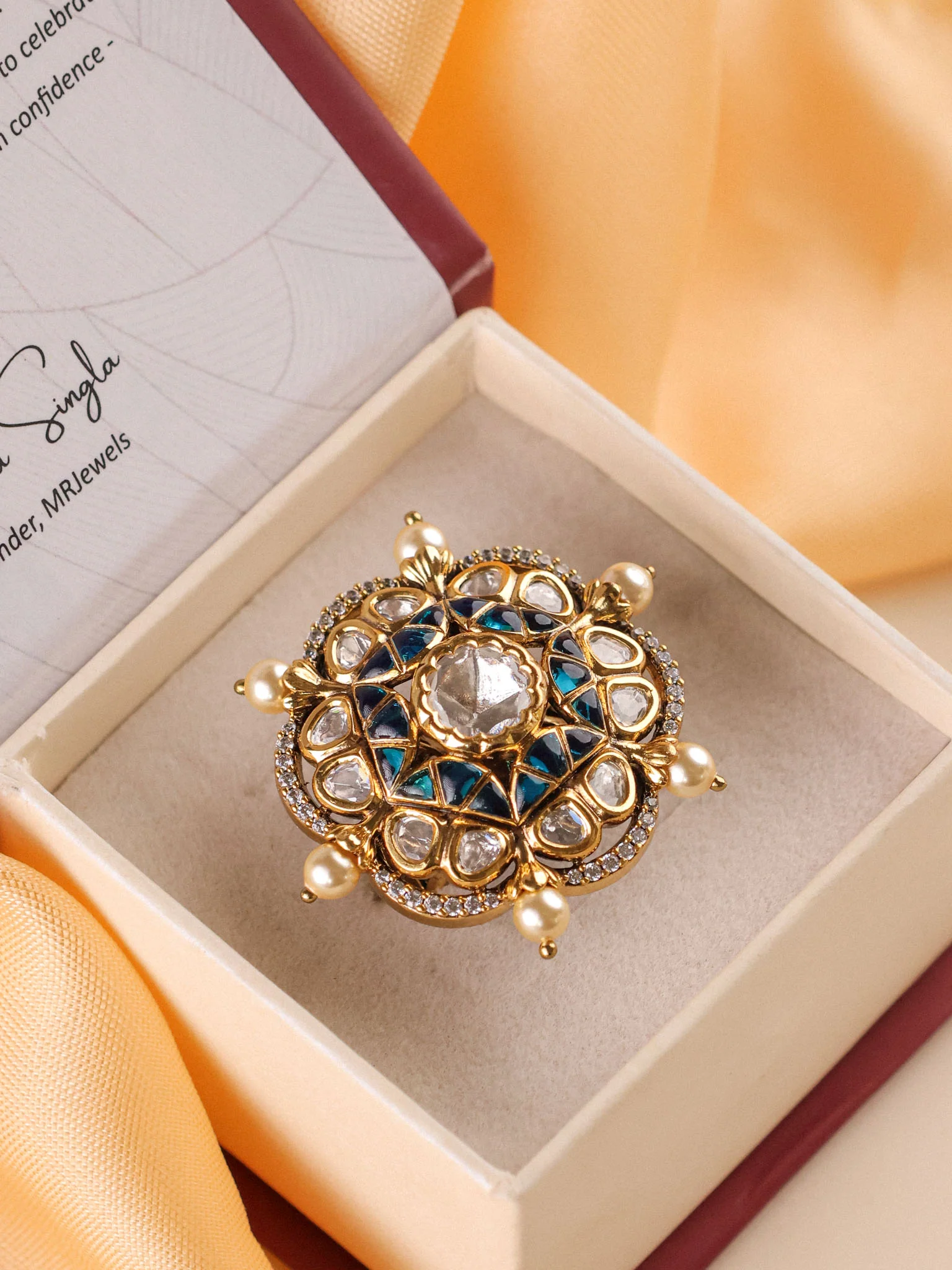 Pearl Polki Ring - Image 4