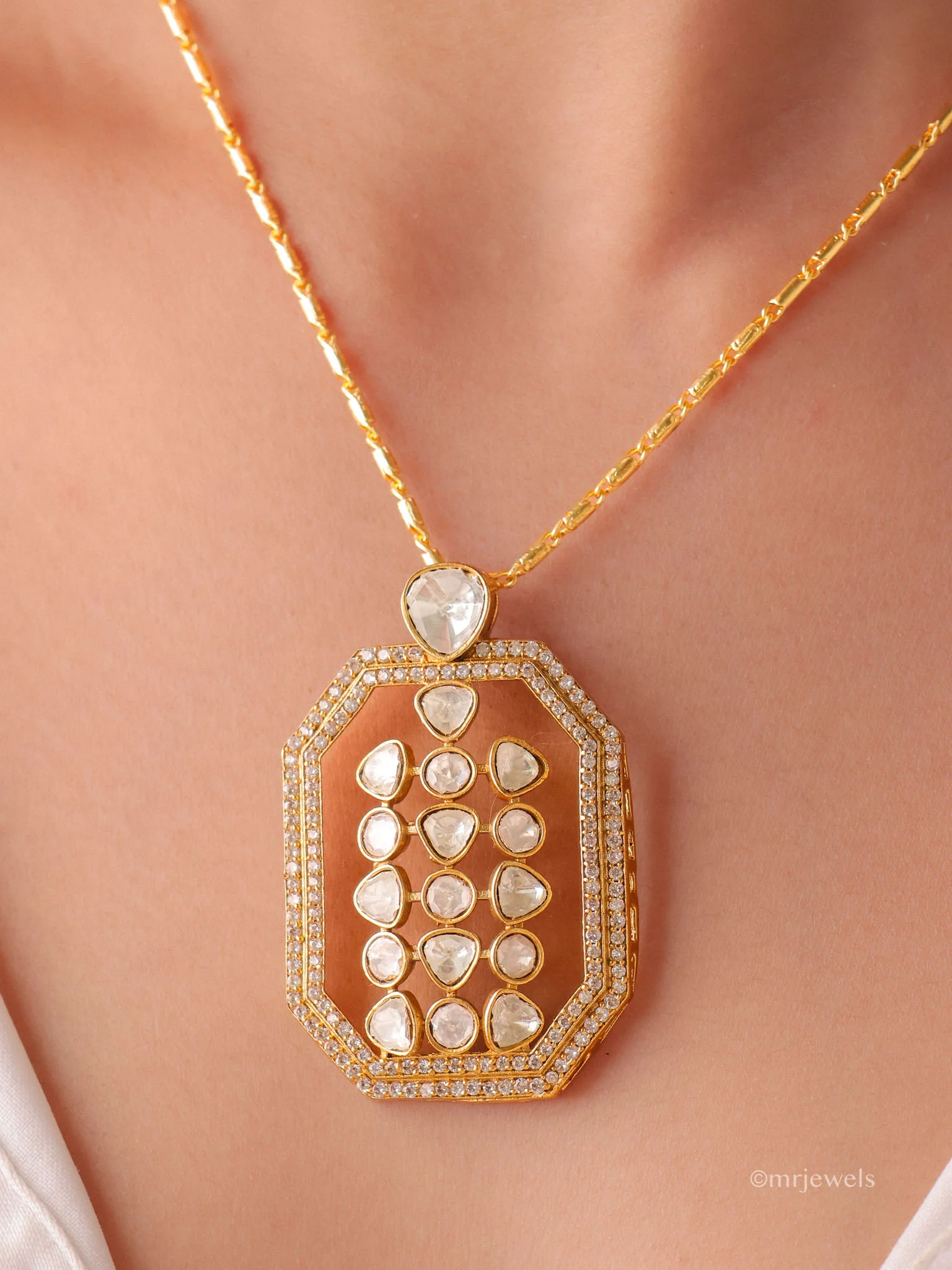 Elara Polki Pendant set - Image 2