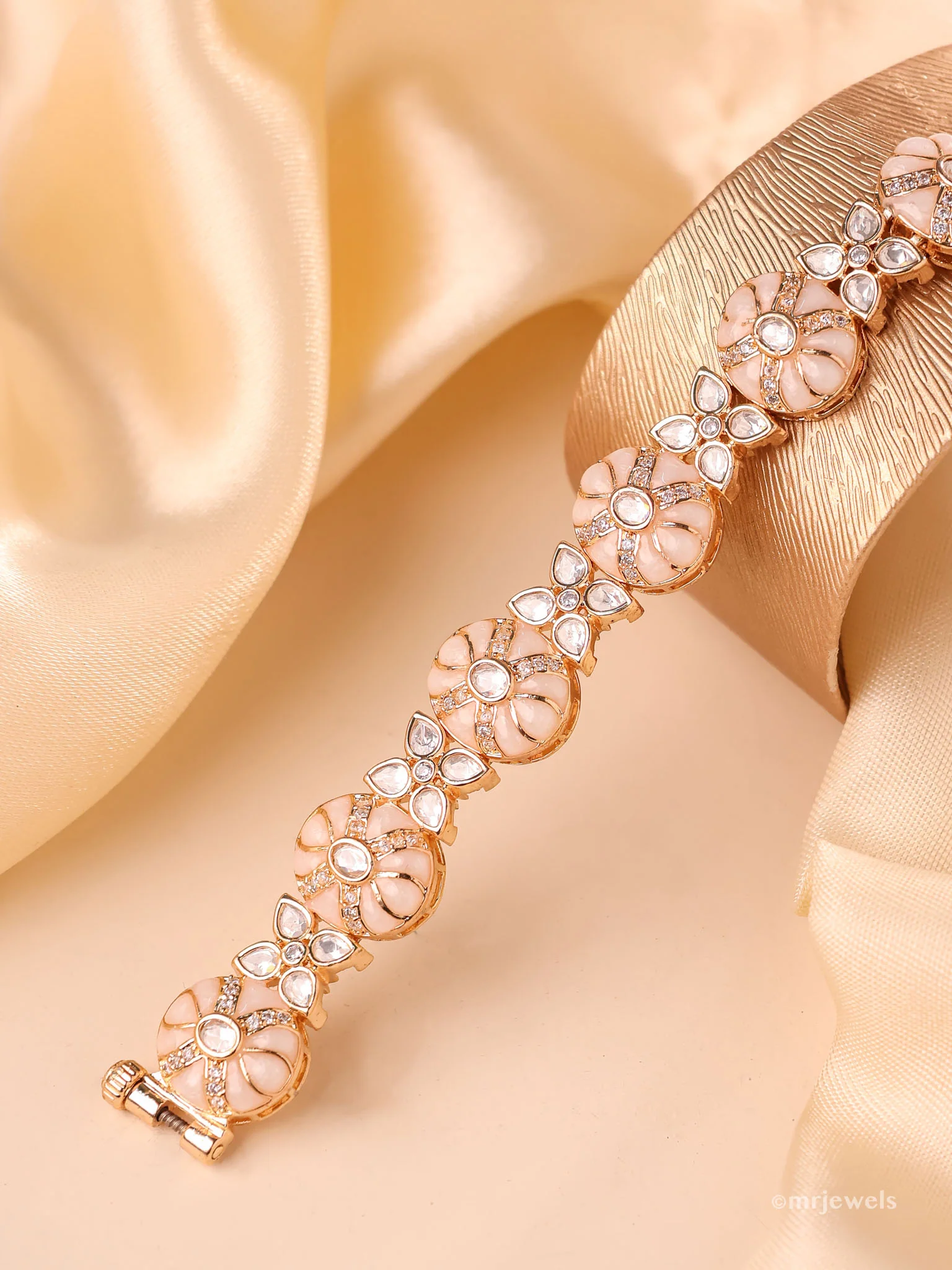 Polki Tennis Bracelet-18cm - Image 3