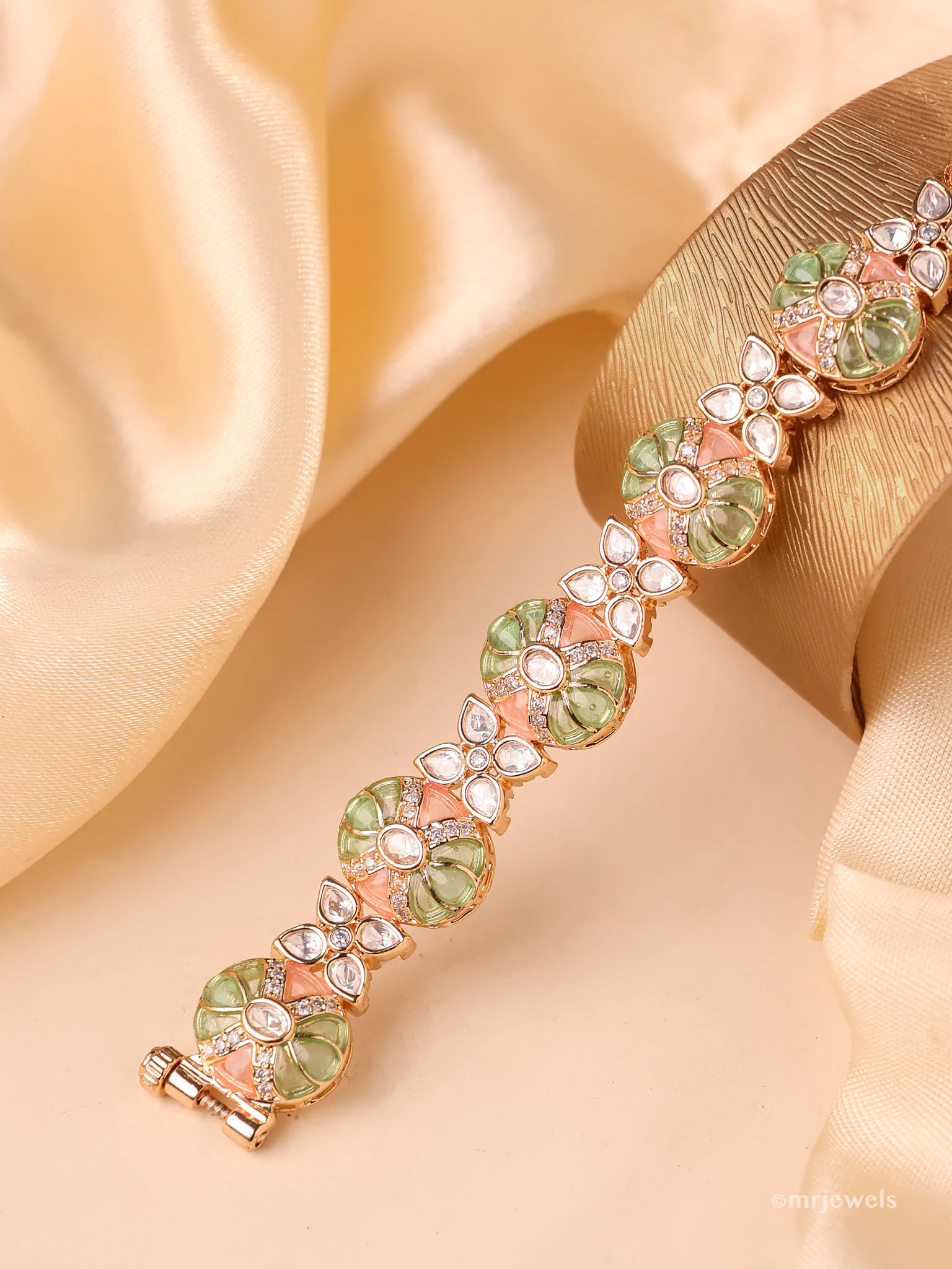 Polki Tennis Bracelet-18cm - Image 7