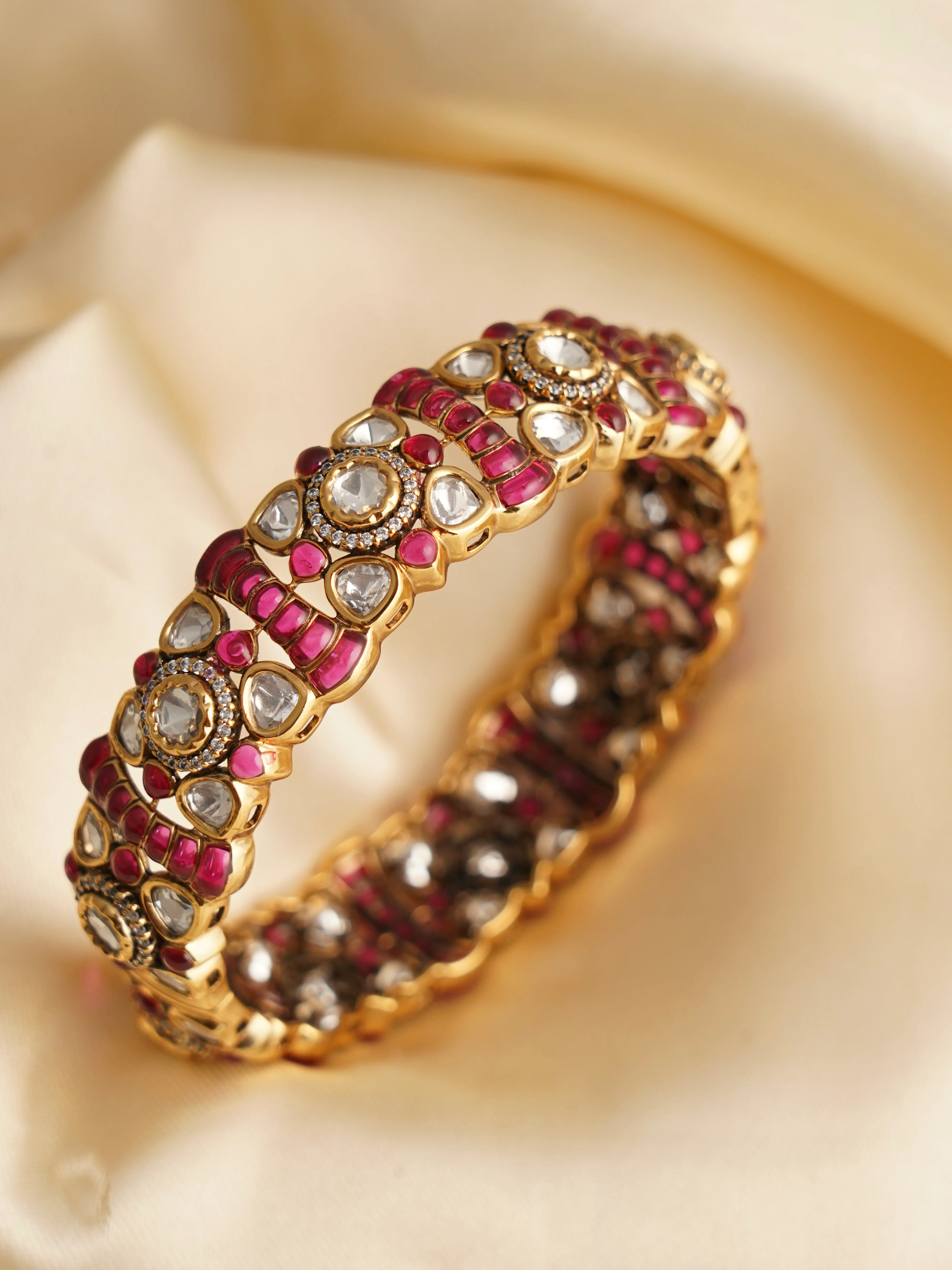 Rhea Statement kundan Polki Kada Openable