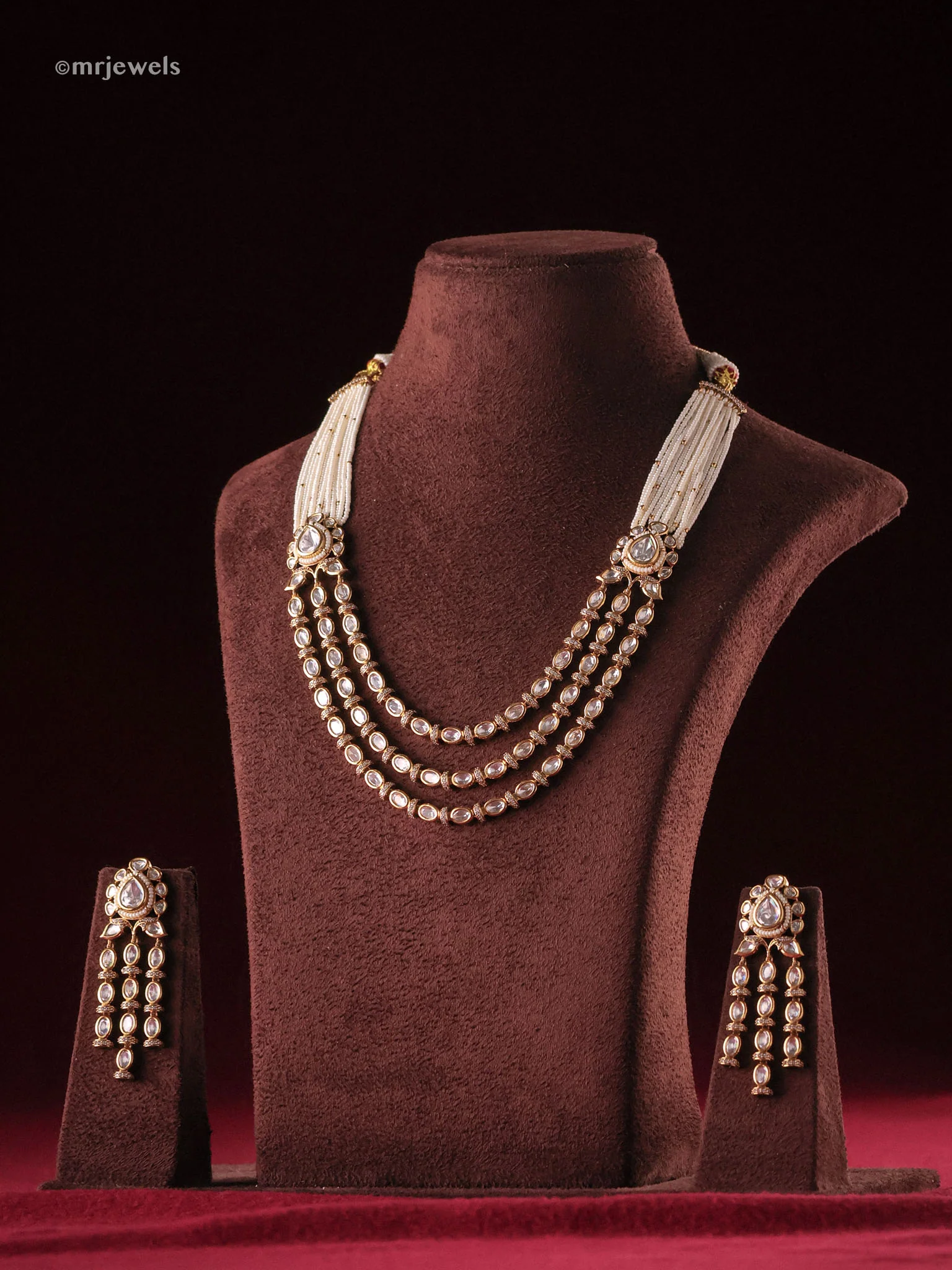 Rajwada Triveni Polki Haar Set