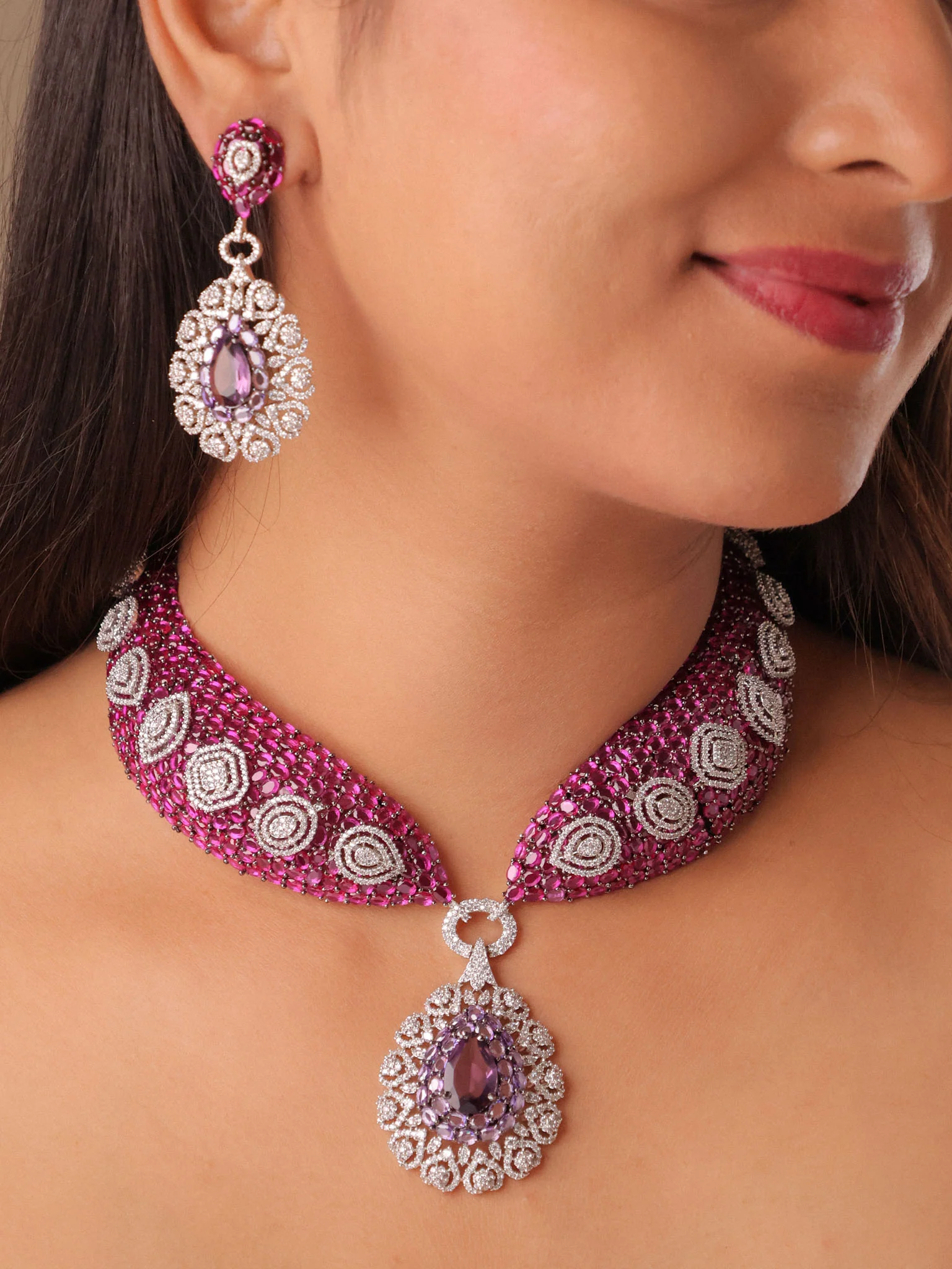 Rangrez Royale Ruby Choker Set