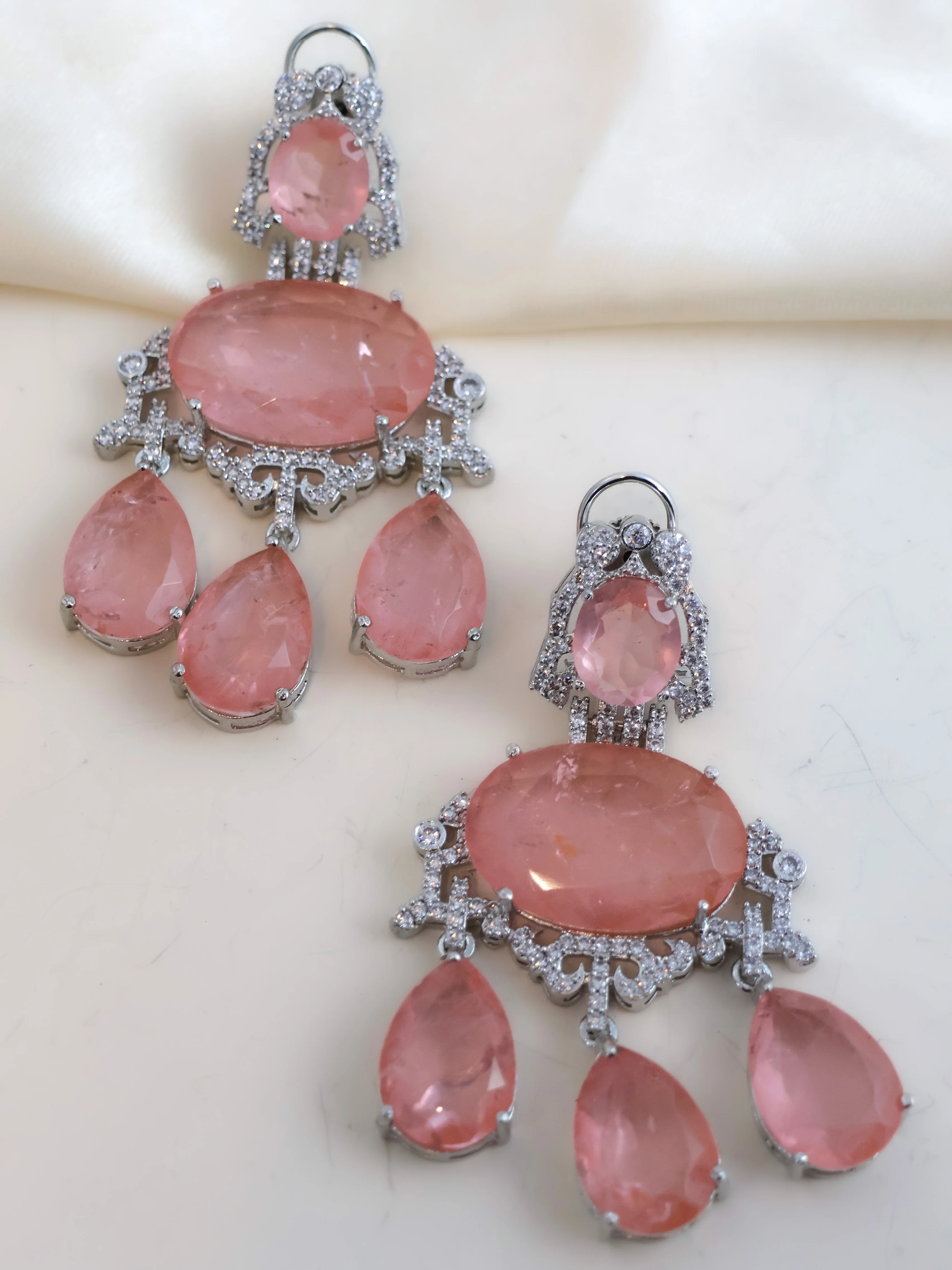 Regal Cascade – Statement Chandelier Long Earrings - Image 4