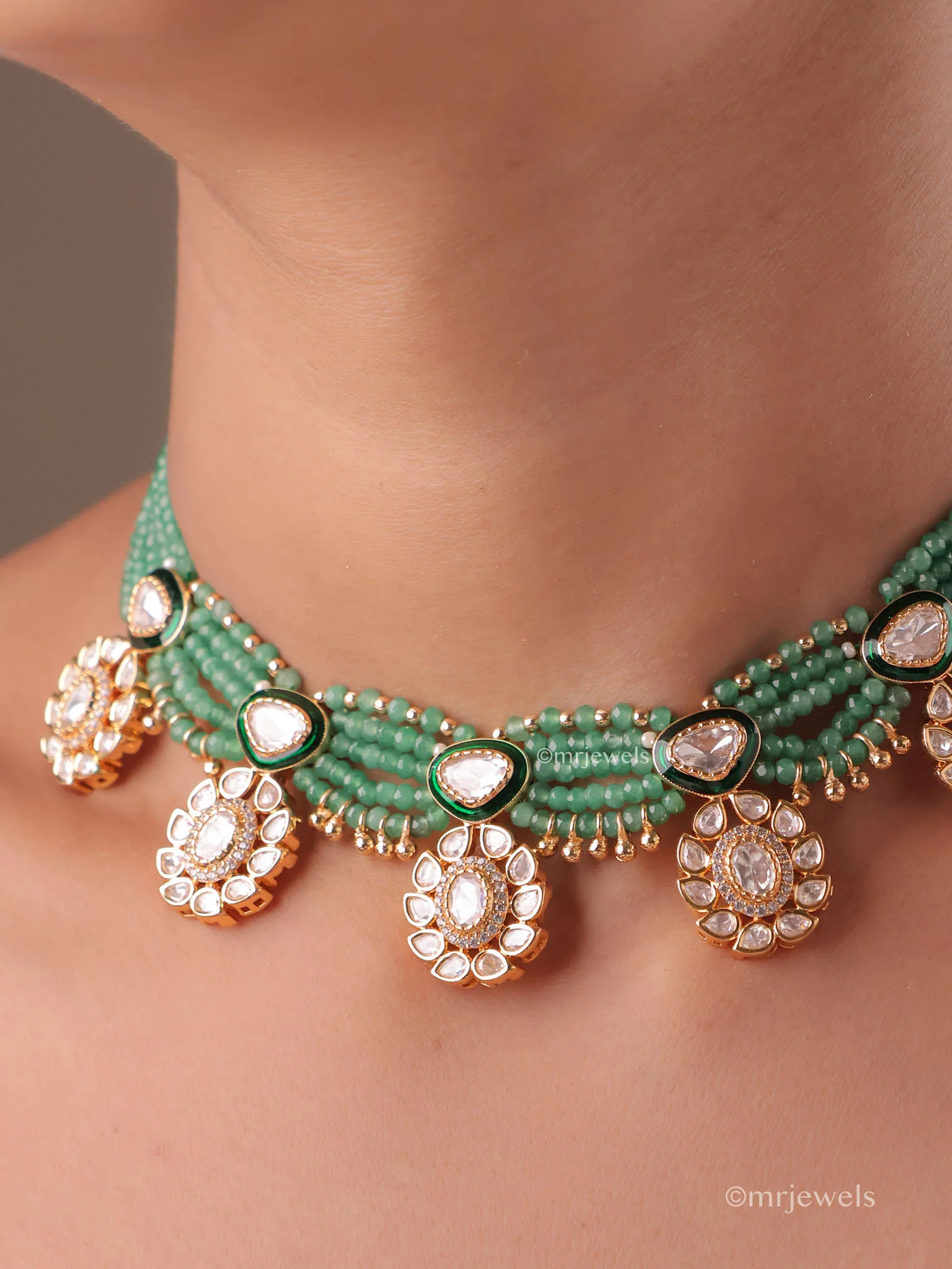 Ridhira Antique Kundan Choker Set - Image 2