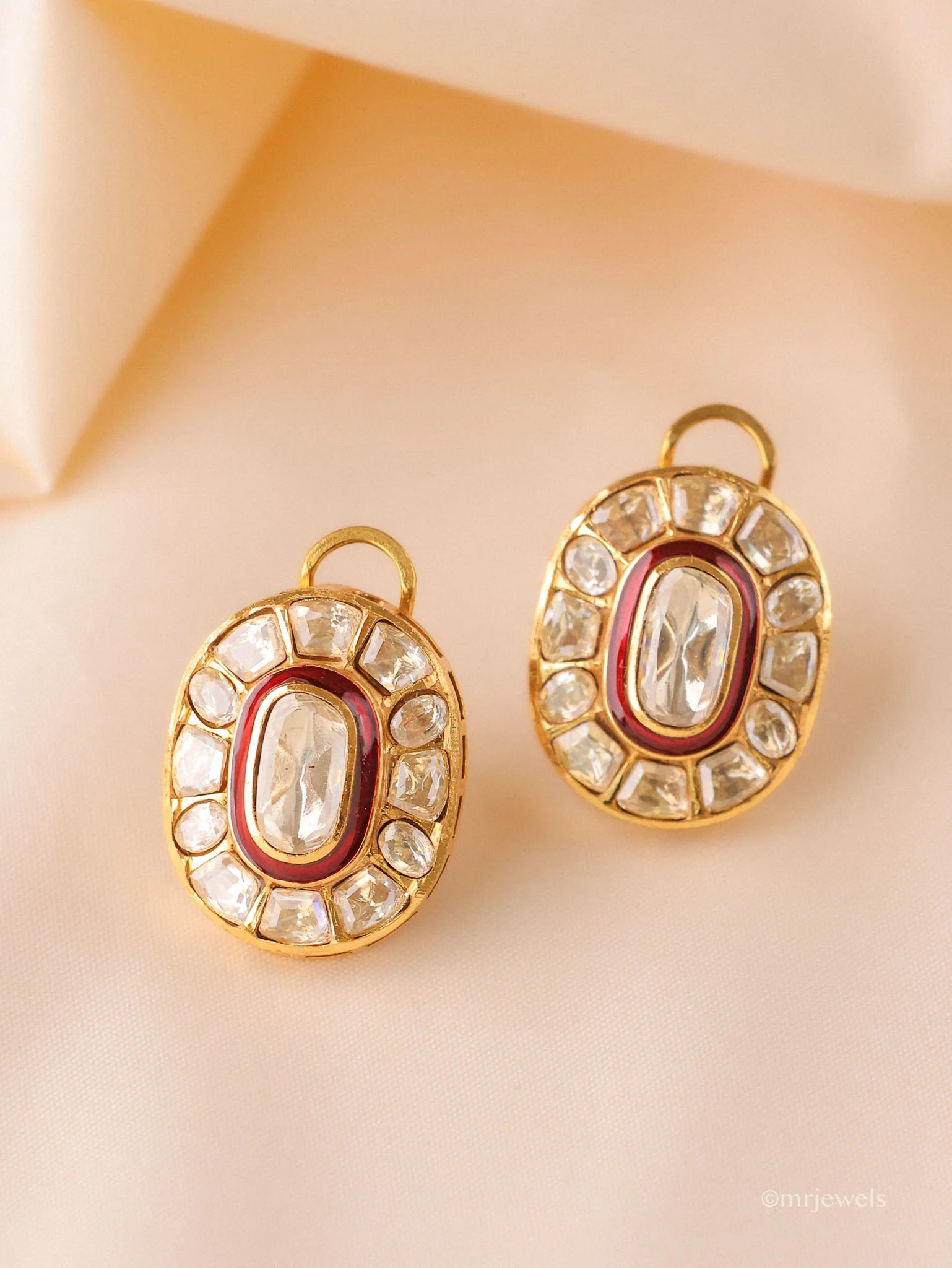 Ridhira Moissanite Stud Earrings - Image 2