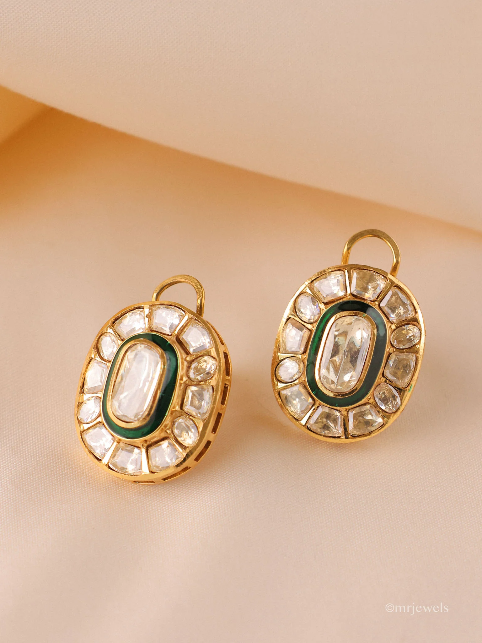 Ridhira Moissanite Stud Earrings - Image 3