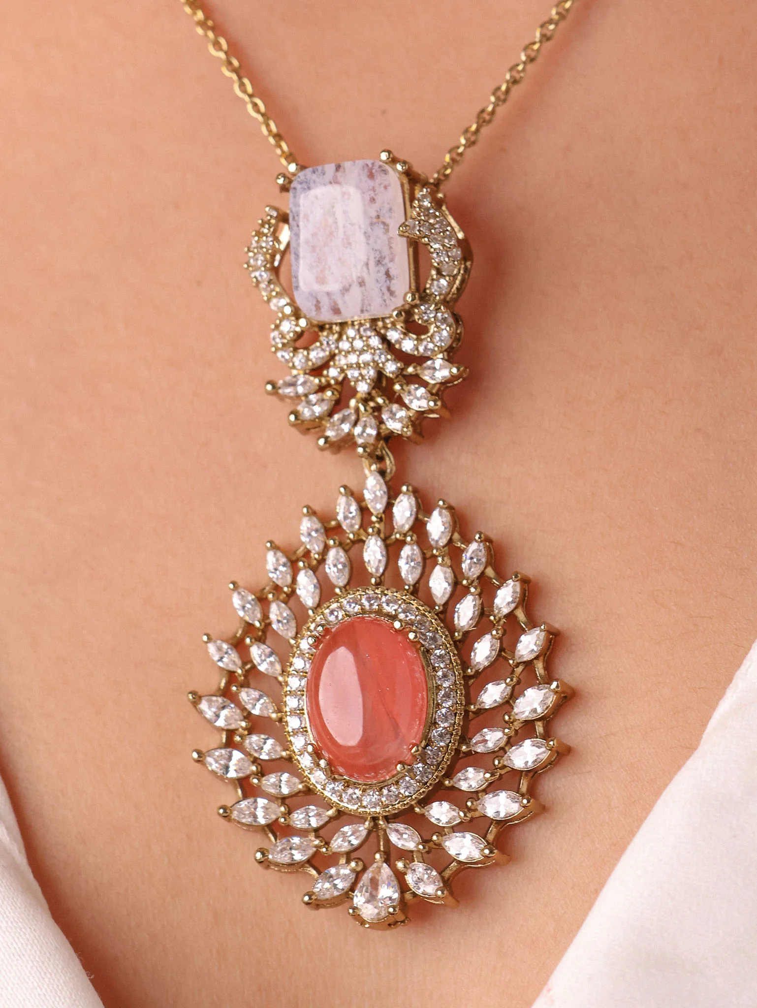 Roselle Crystal Pendant Set - Image 4