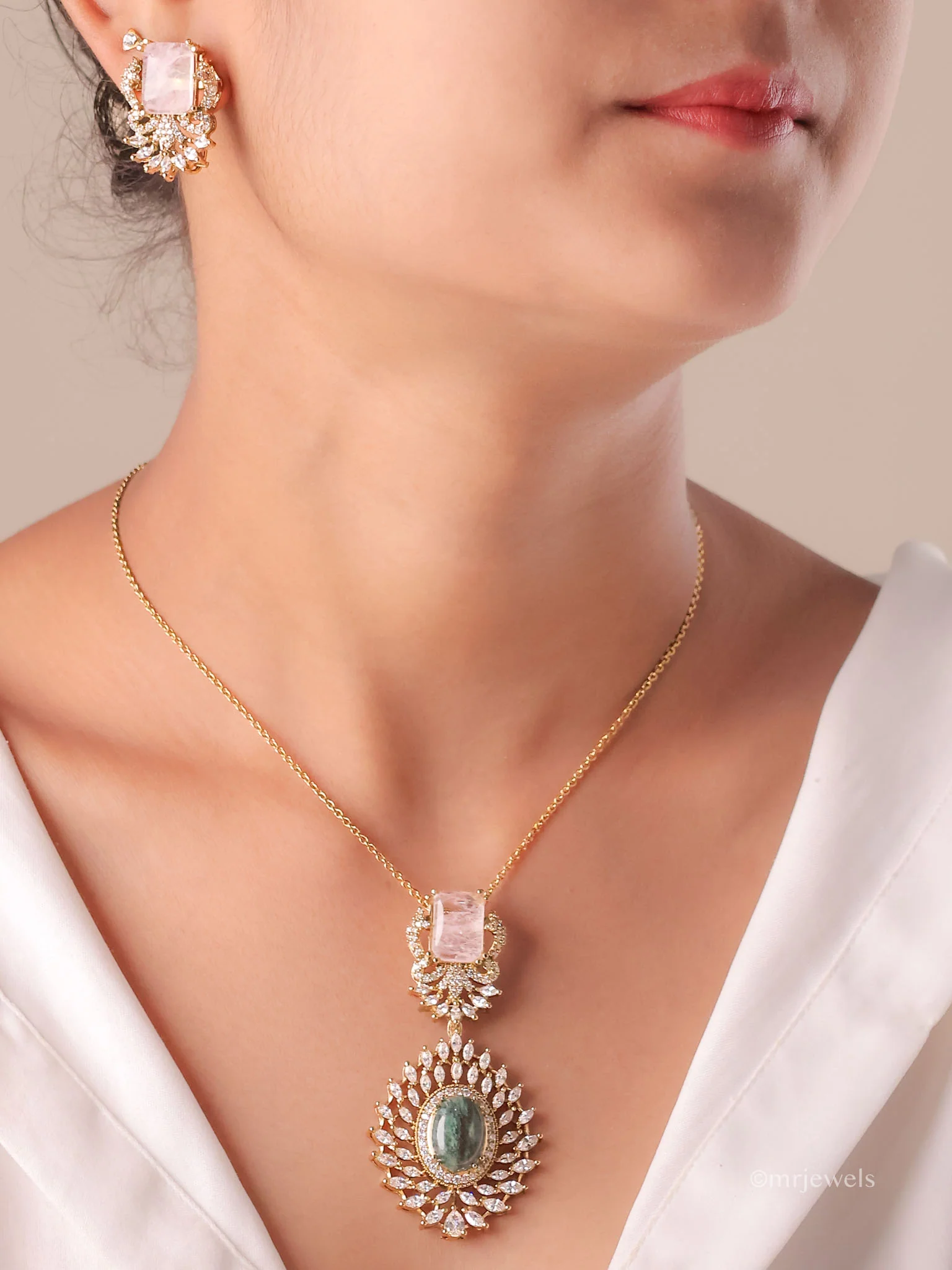 Roselle Crystal Pendant Set - Image 6