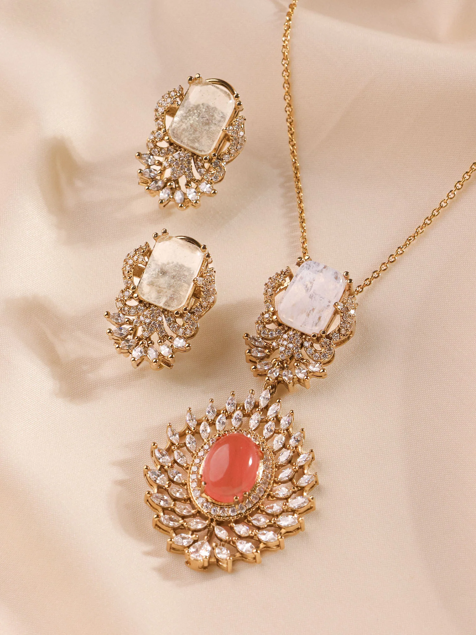 Roselle Crystal Pendant Set - Image 7