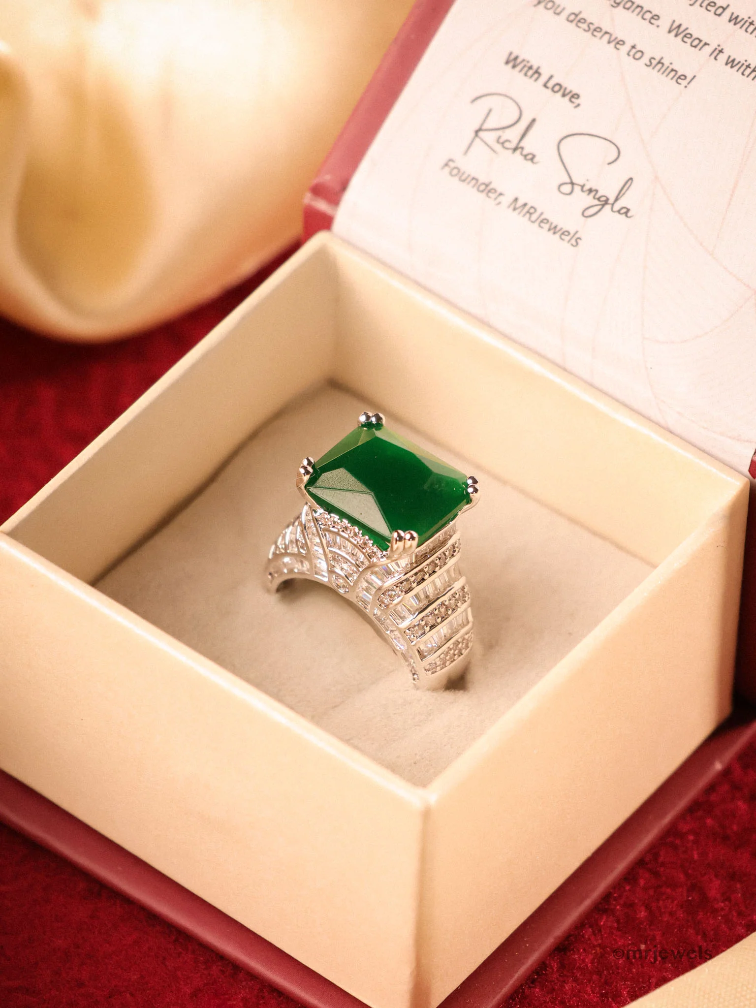 Royal Emerald & Ruby Statement Ring - Image 4