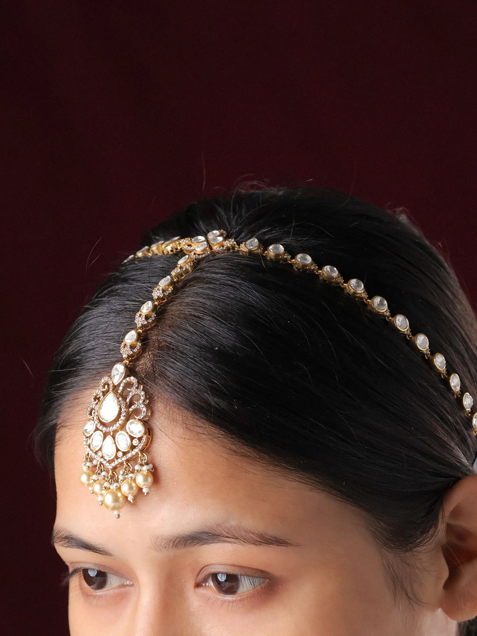 Royal Kundan Pearl Mathapatti
