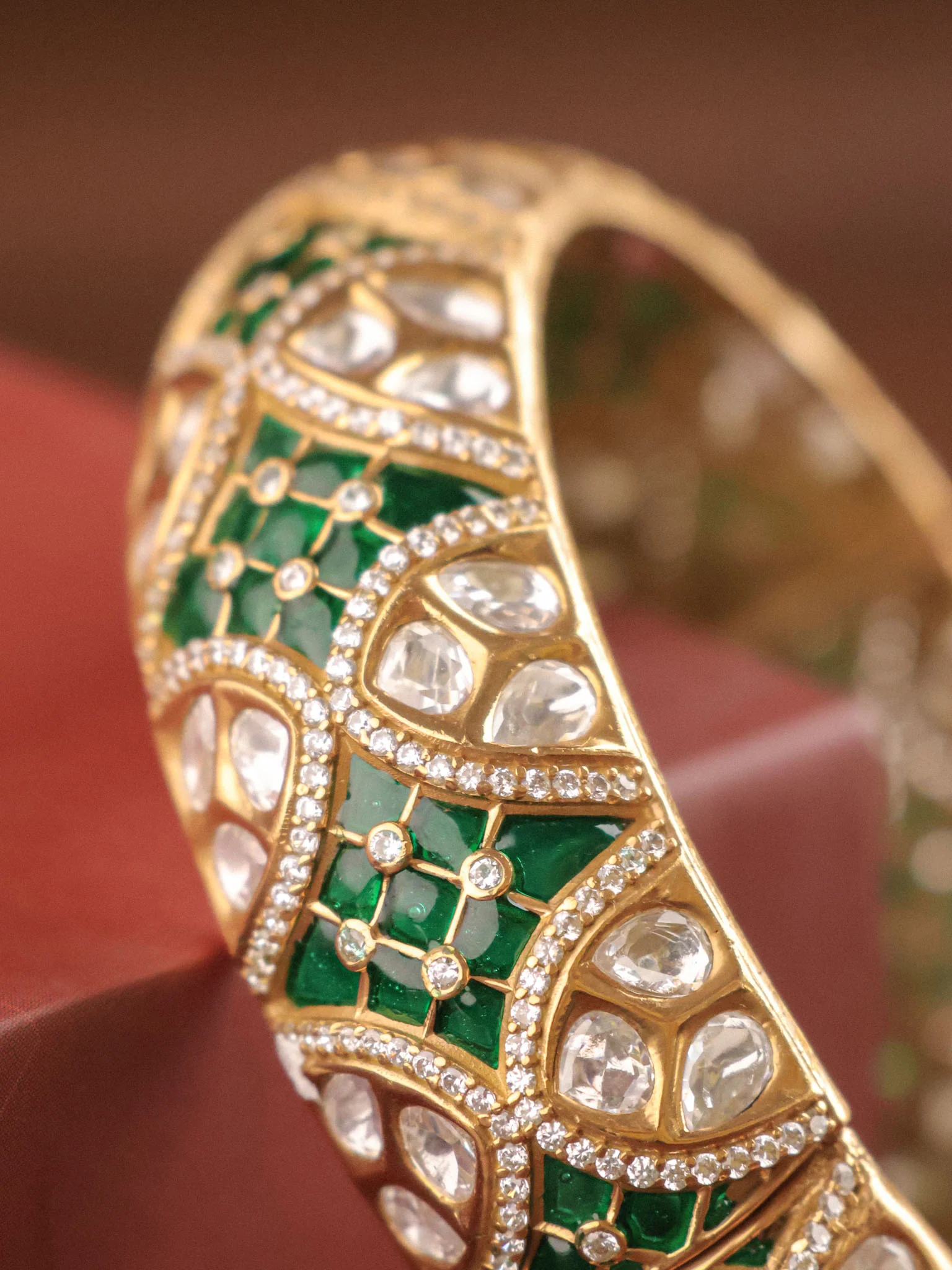 Royal Meenakari Kundan Kada Bangle Openable - Image 6