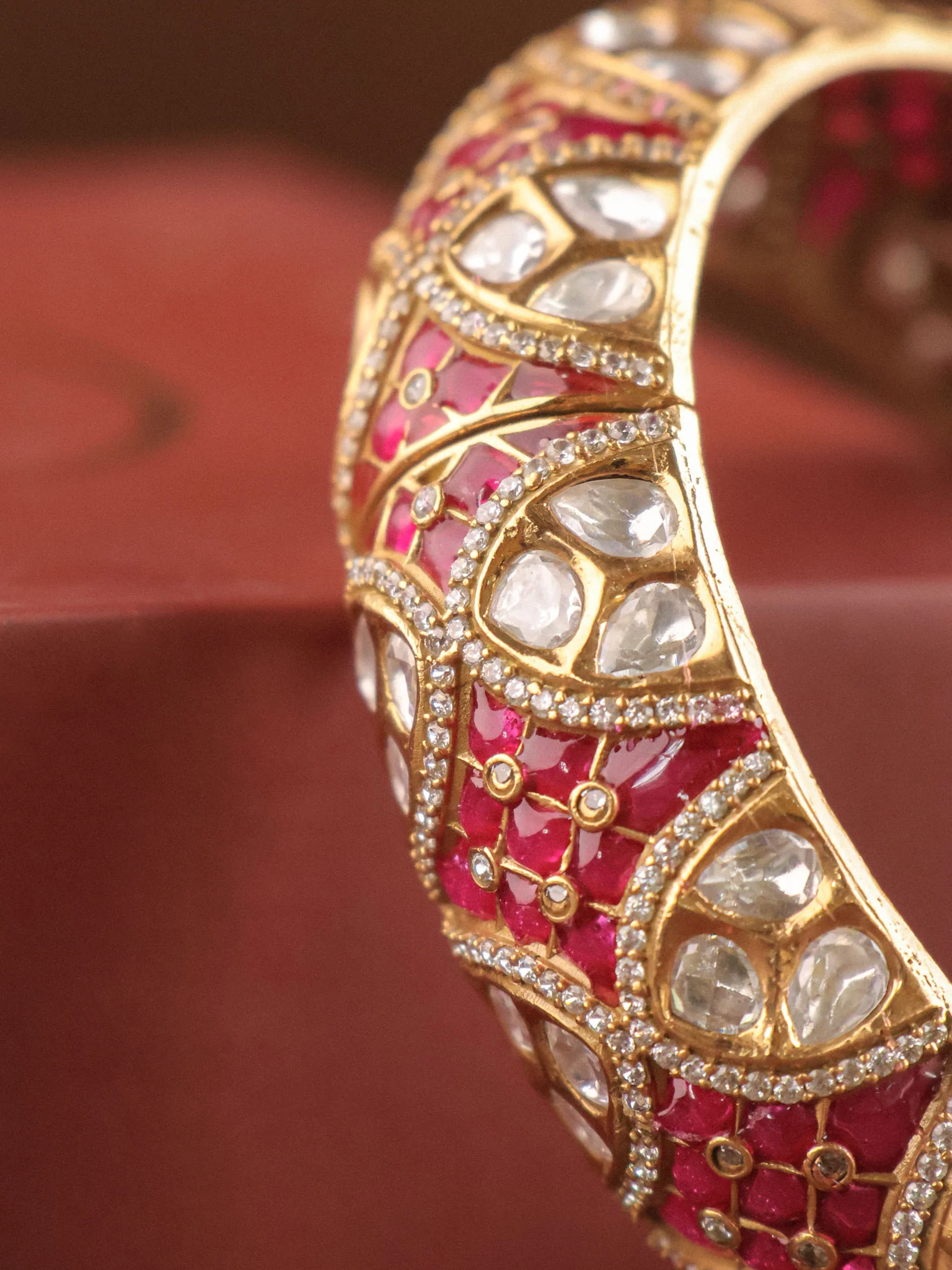 Royal Meenakari Kundan Kada Bangle Openable - Image 8