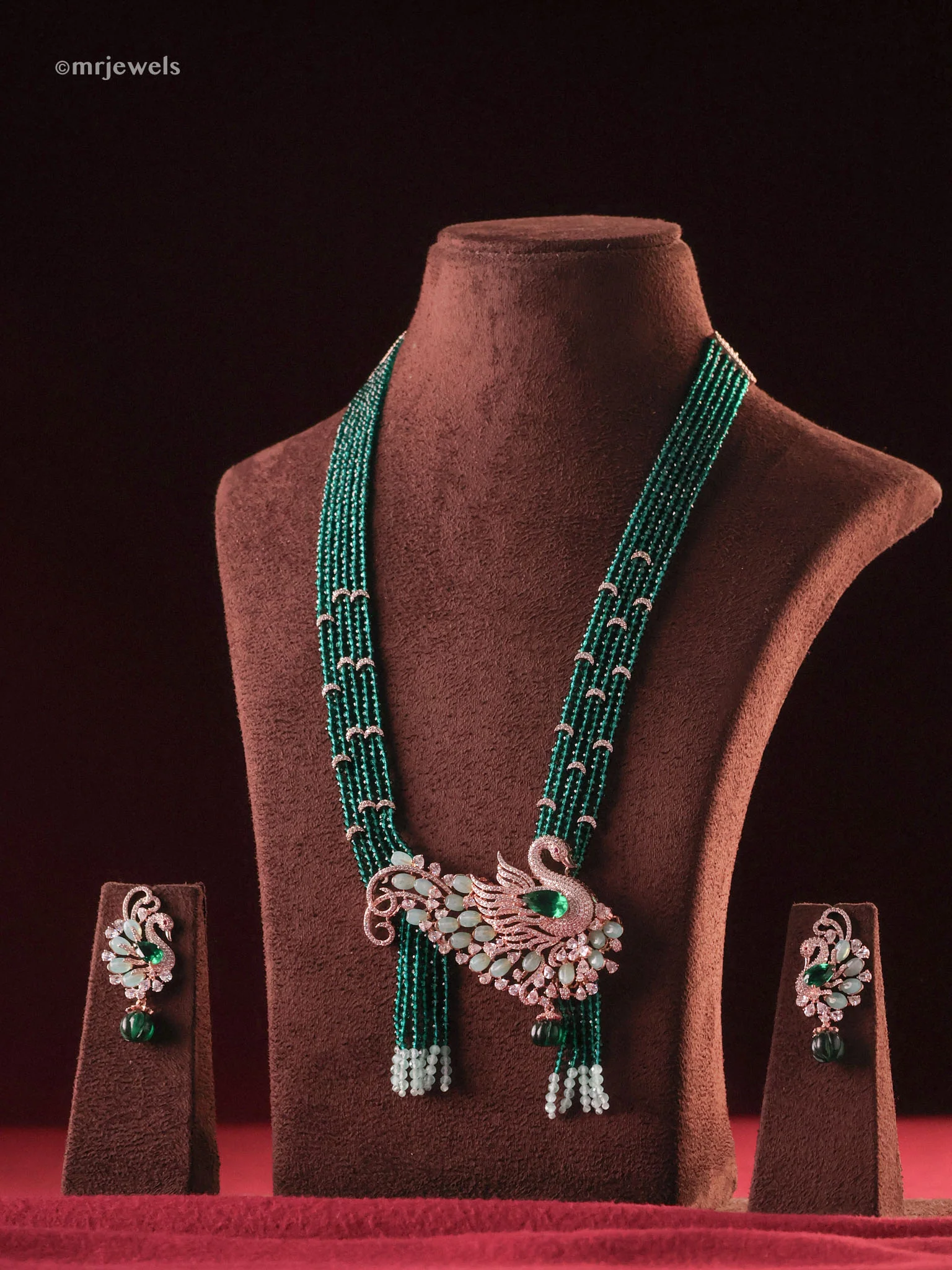 Royal Peacock Birdstone Necklace Set- Limited Pcs - Image 3