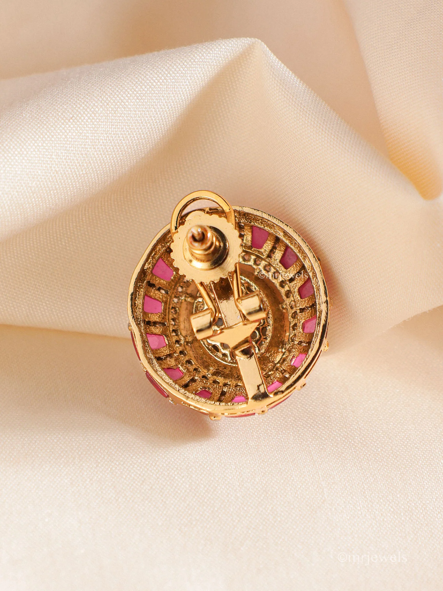 Royal Polki Stud Earrings - Image 3