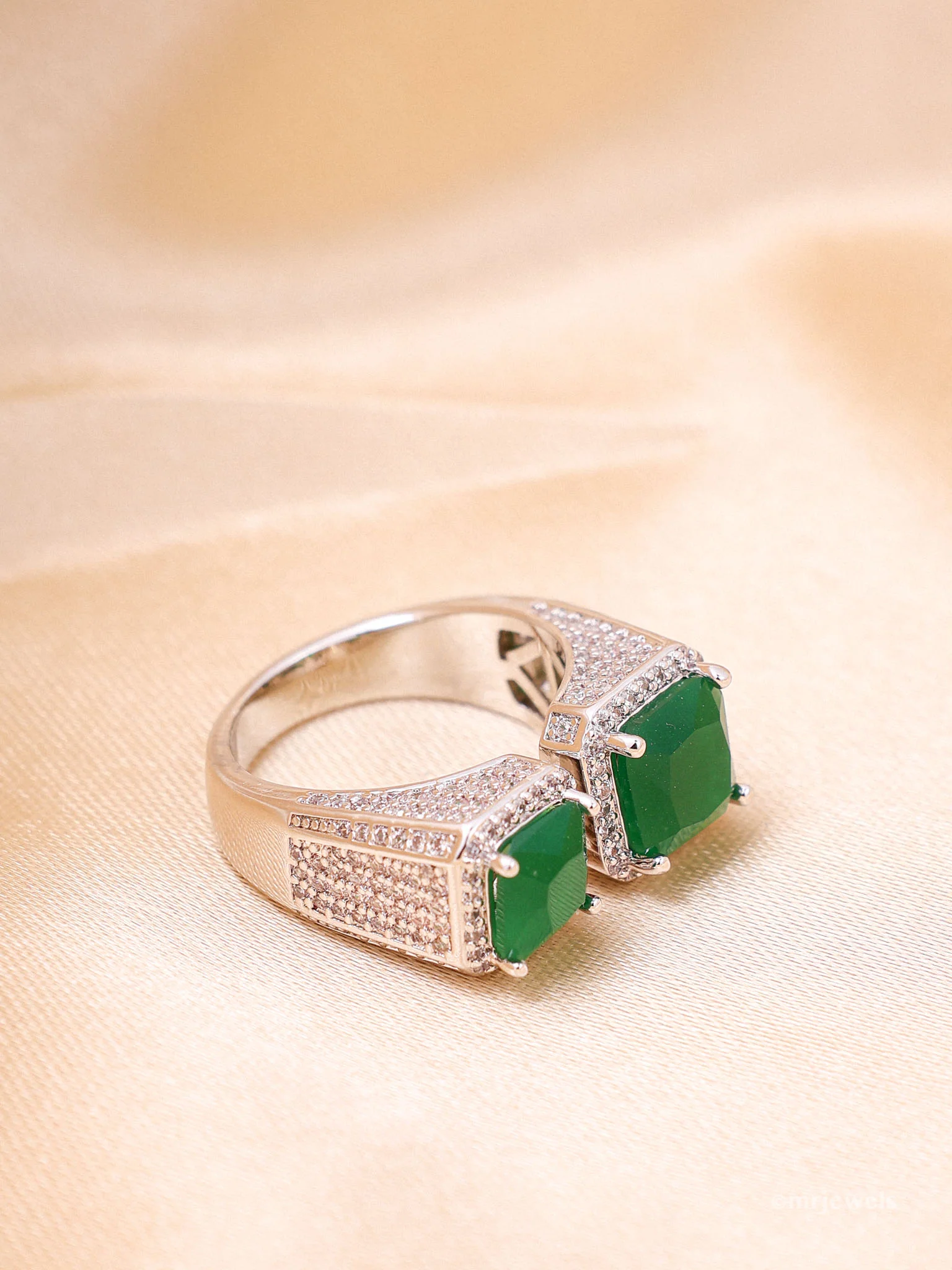 Ruby Emerald Statement Ring - Image 3