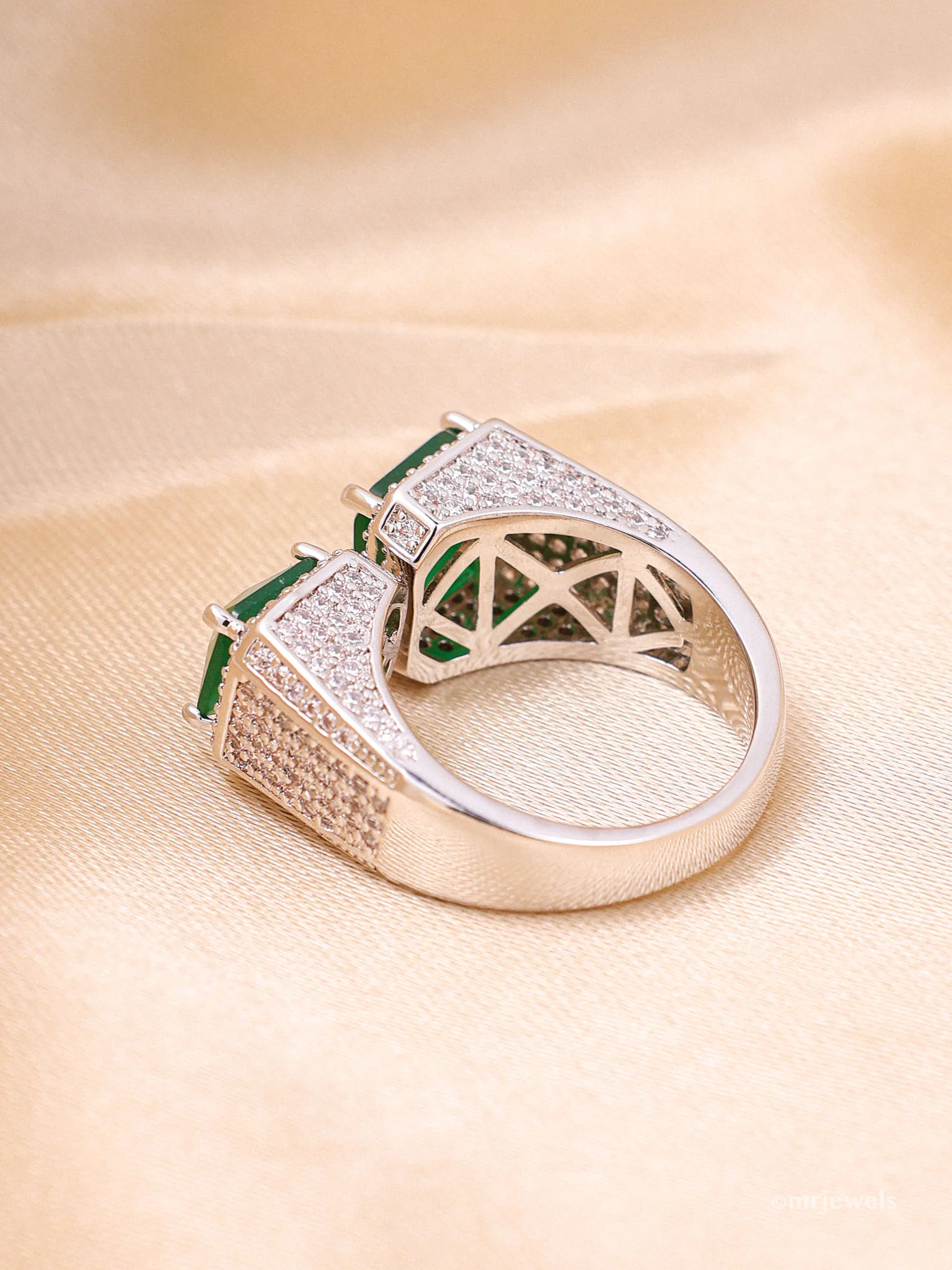 Ruby Emerald Statement Ring - Image 4