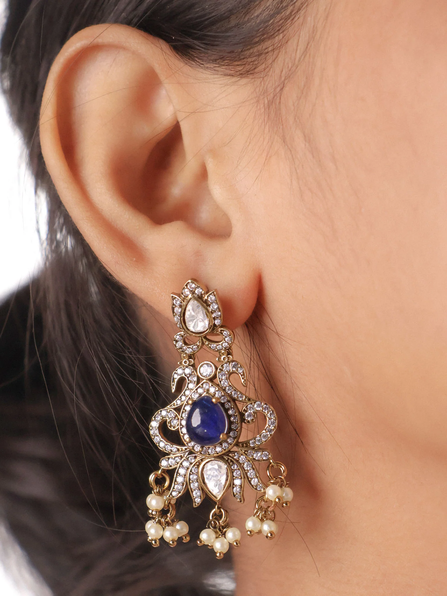 Rajwada Polki Choker Set - Image 7