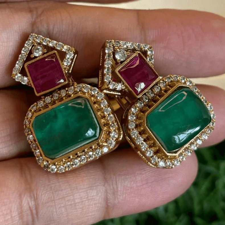 Ruby Splendor Studs Earrings