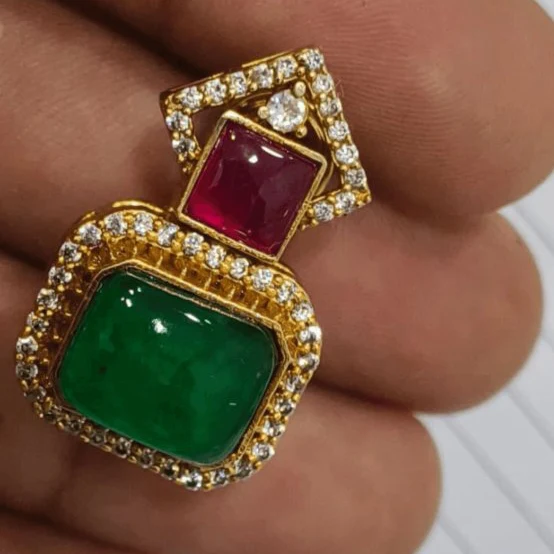 Ruby Splendor Studs Earrings - Image 2