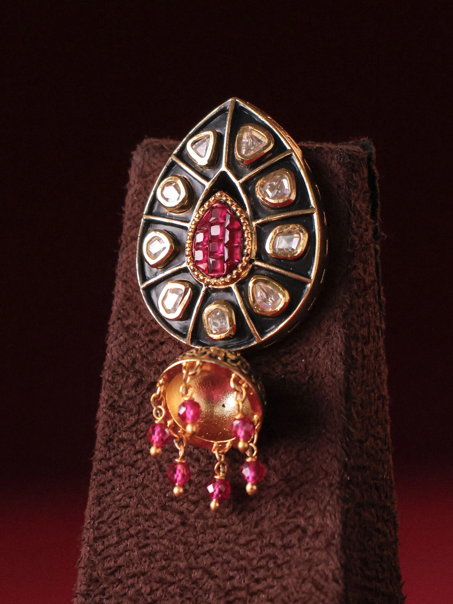 Ruby  Vilandi Teardrop Pendant Set - Image 2