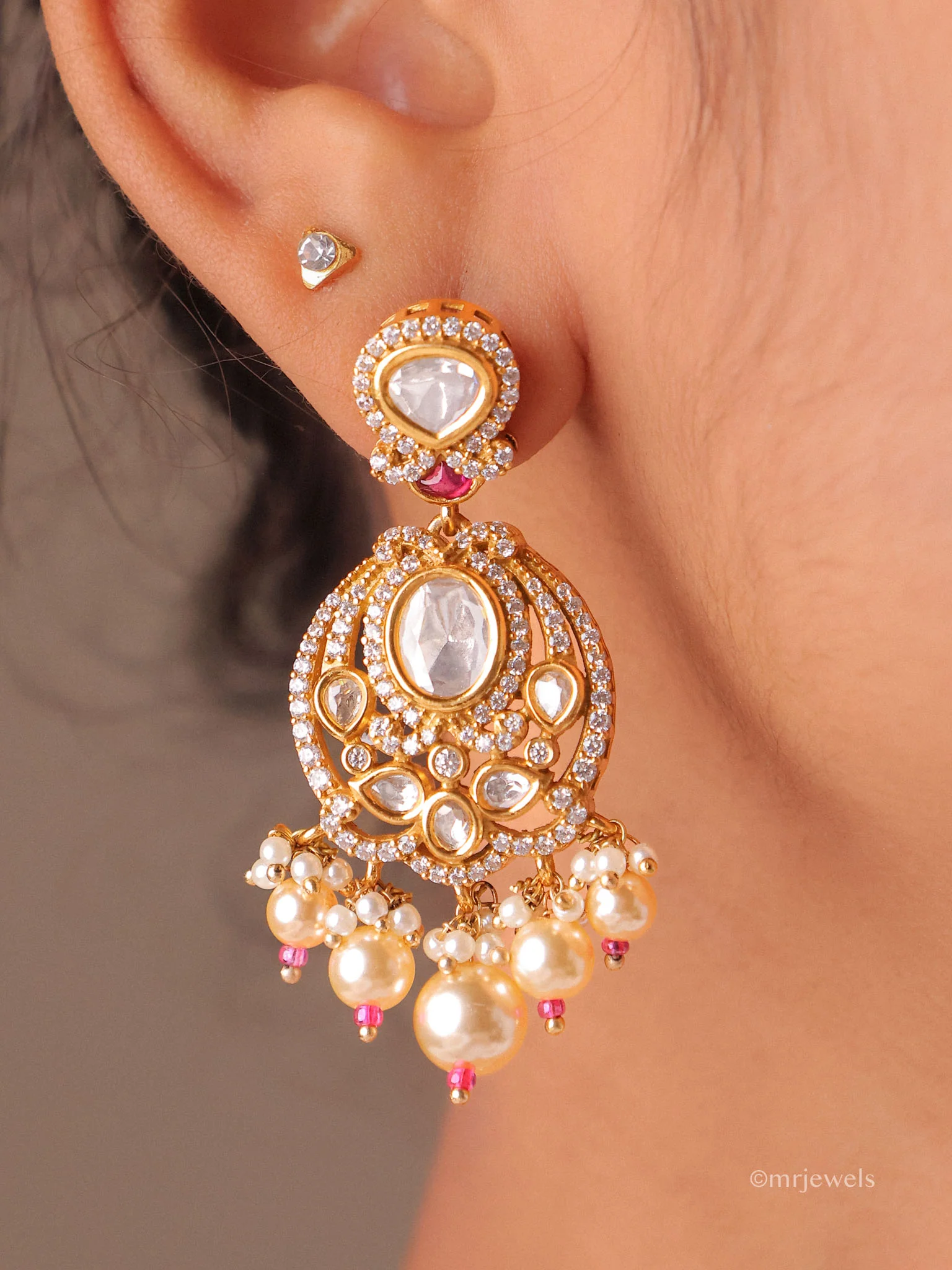Ruhani Pearl Bridal Choker Set - Image 3