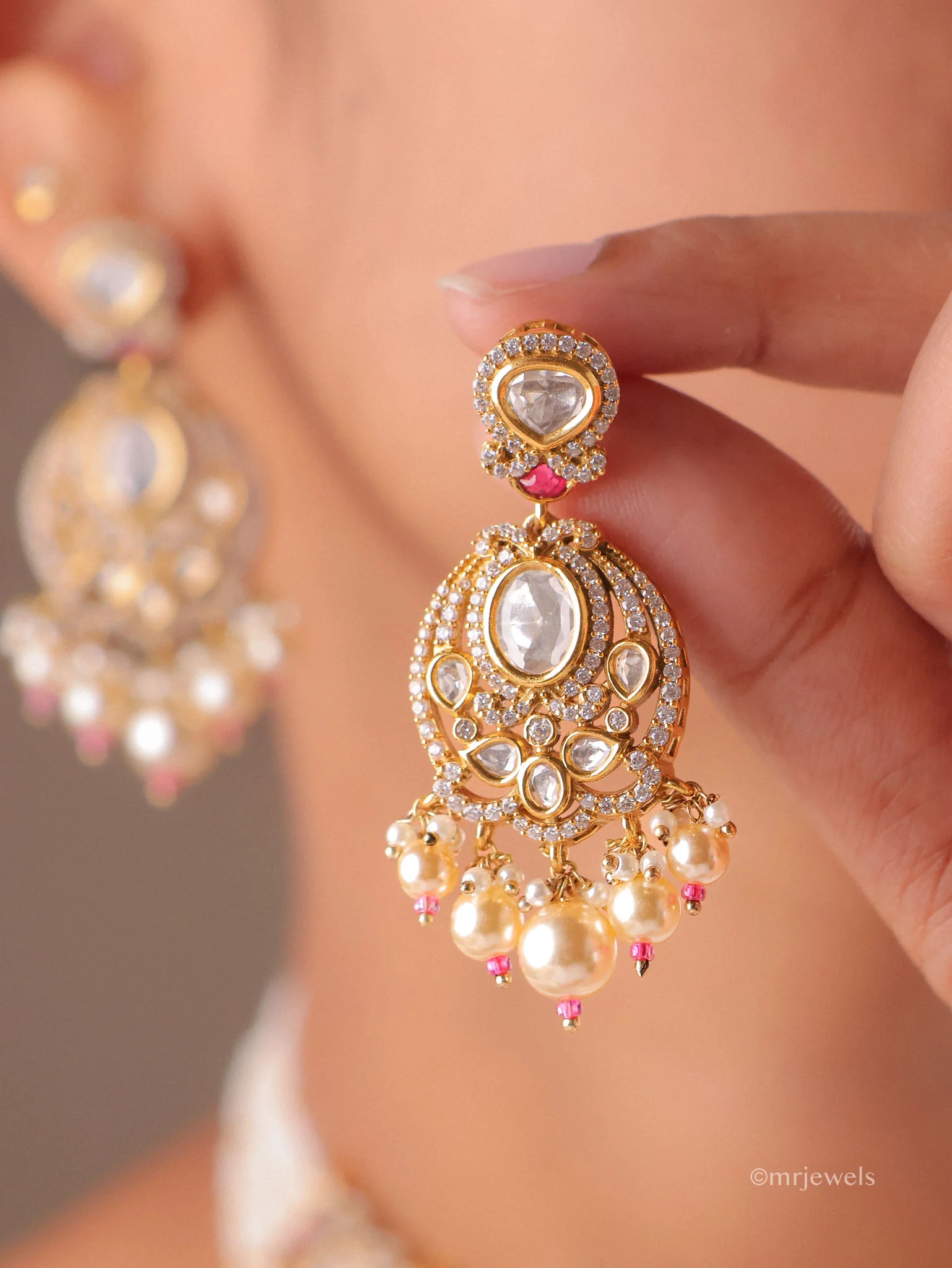 Ruhani Pearl Bridal Choker Set - Image 4